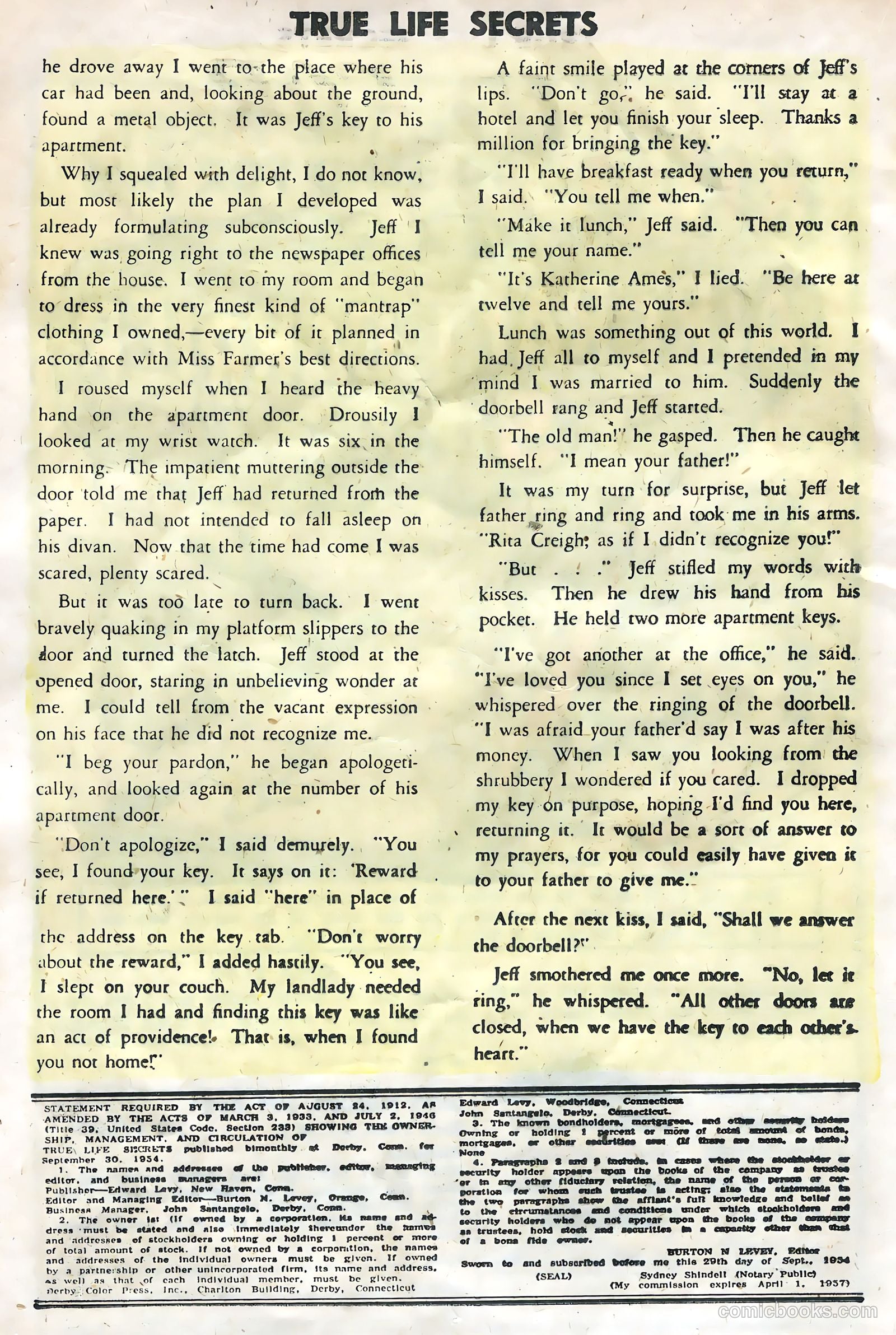 True Life Secrets #26 (1955) — page 16 of 36