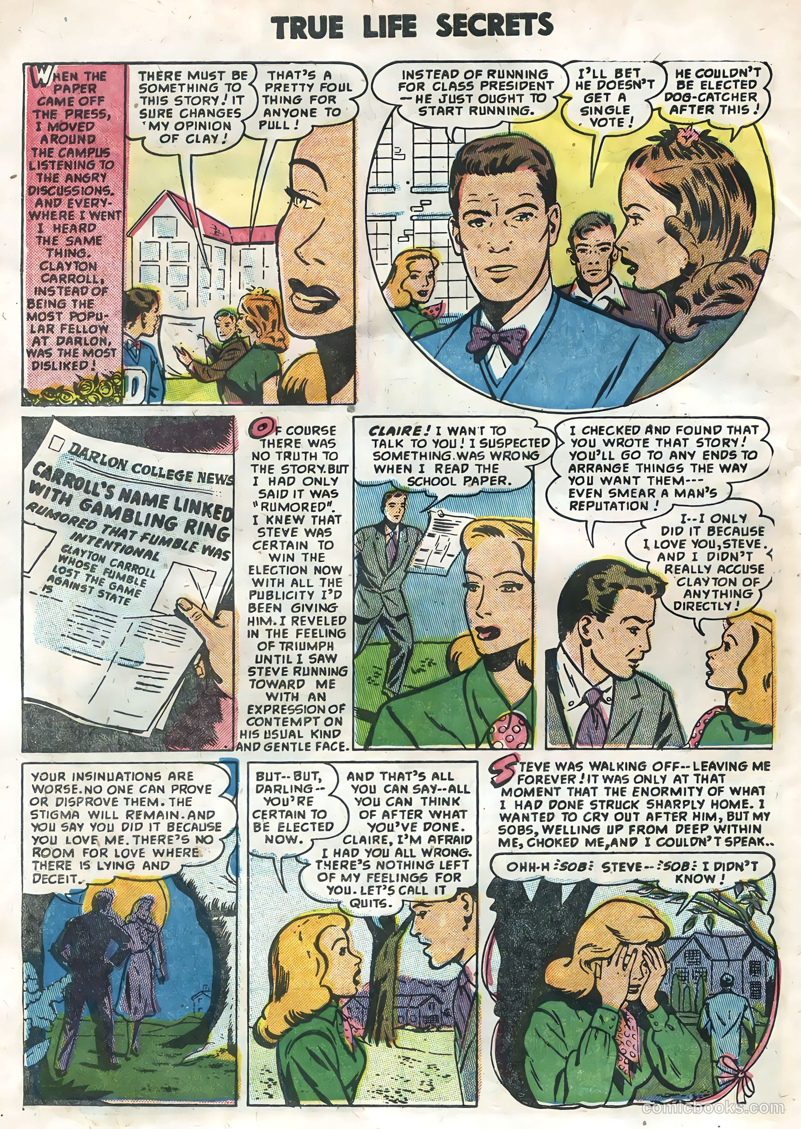 True Life Secrets #26 (1955) — page 30 of 36