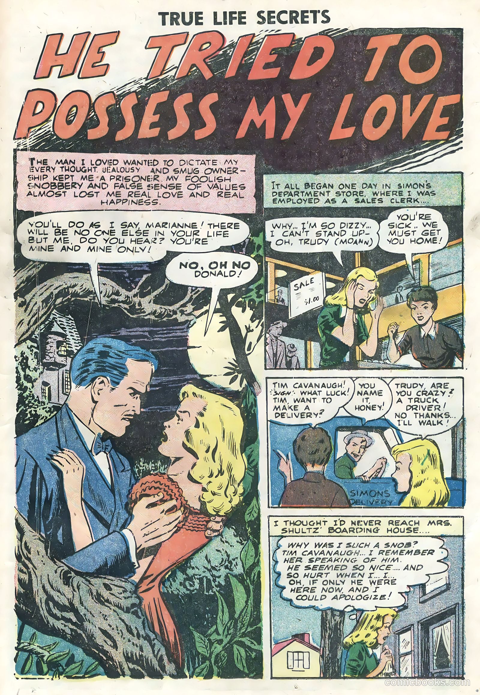 True Life Secrets #28 (1955) — page 25 of 36
