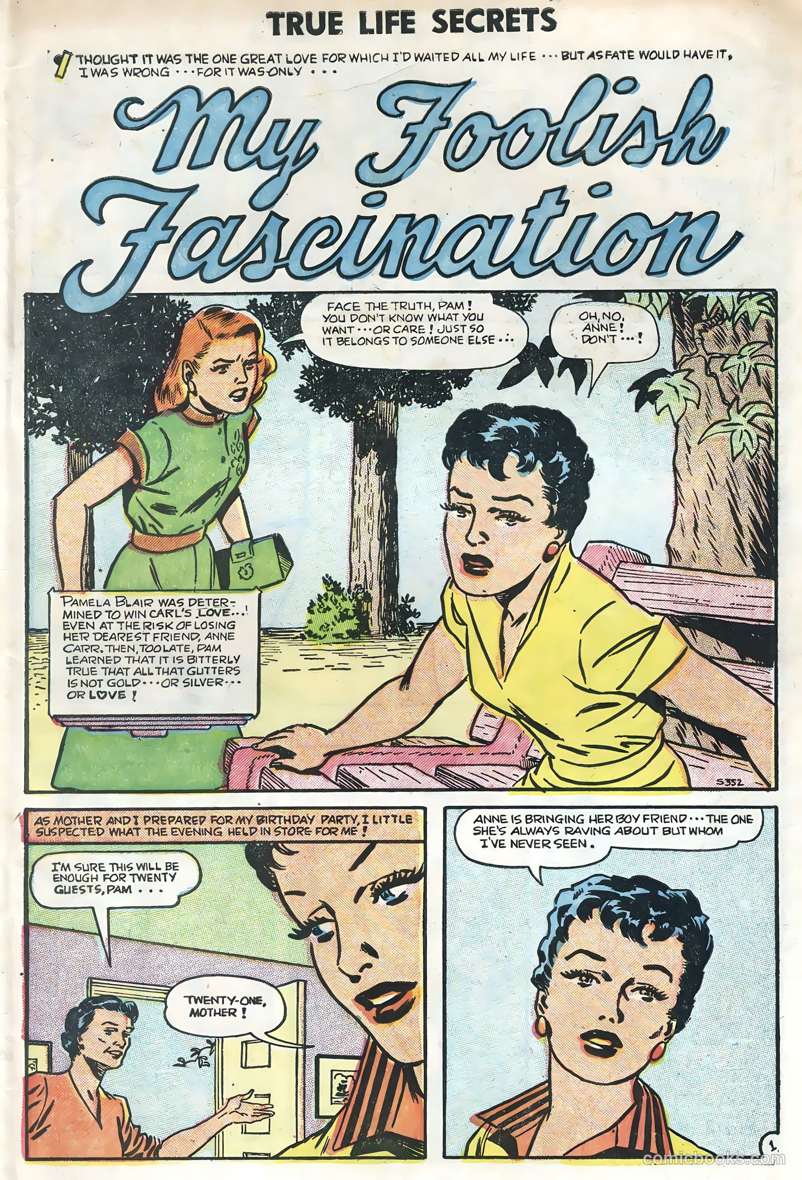 True Life Secrets #29 (1956) — page 3 of 36