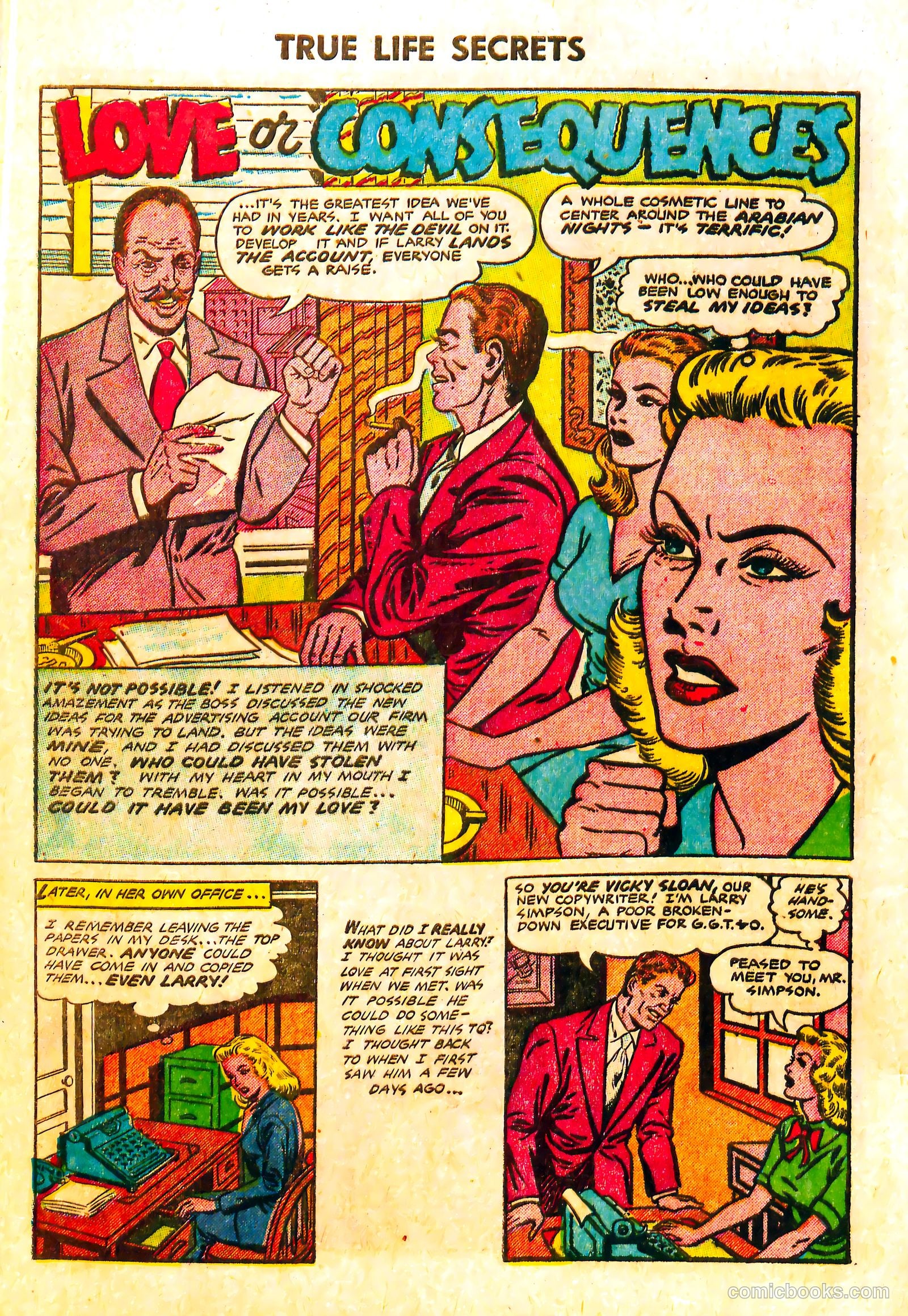 True Life Secrets #5 (1952) — page 28 of 36