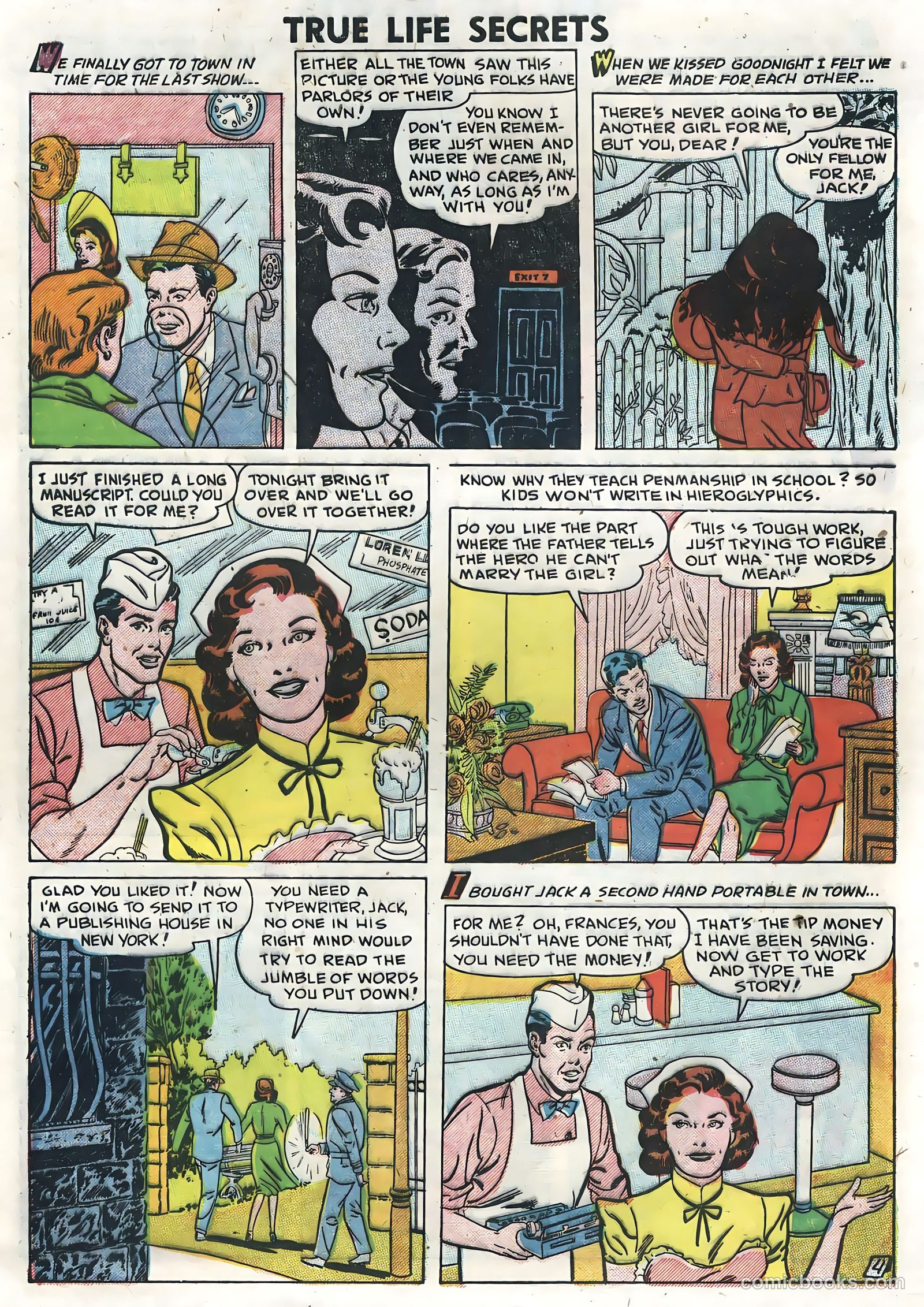 True Life Secrets #6 (1952) — page 28 of 36