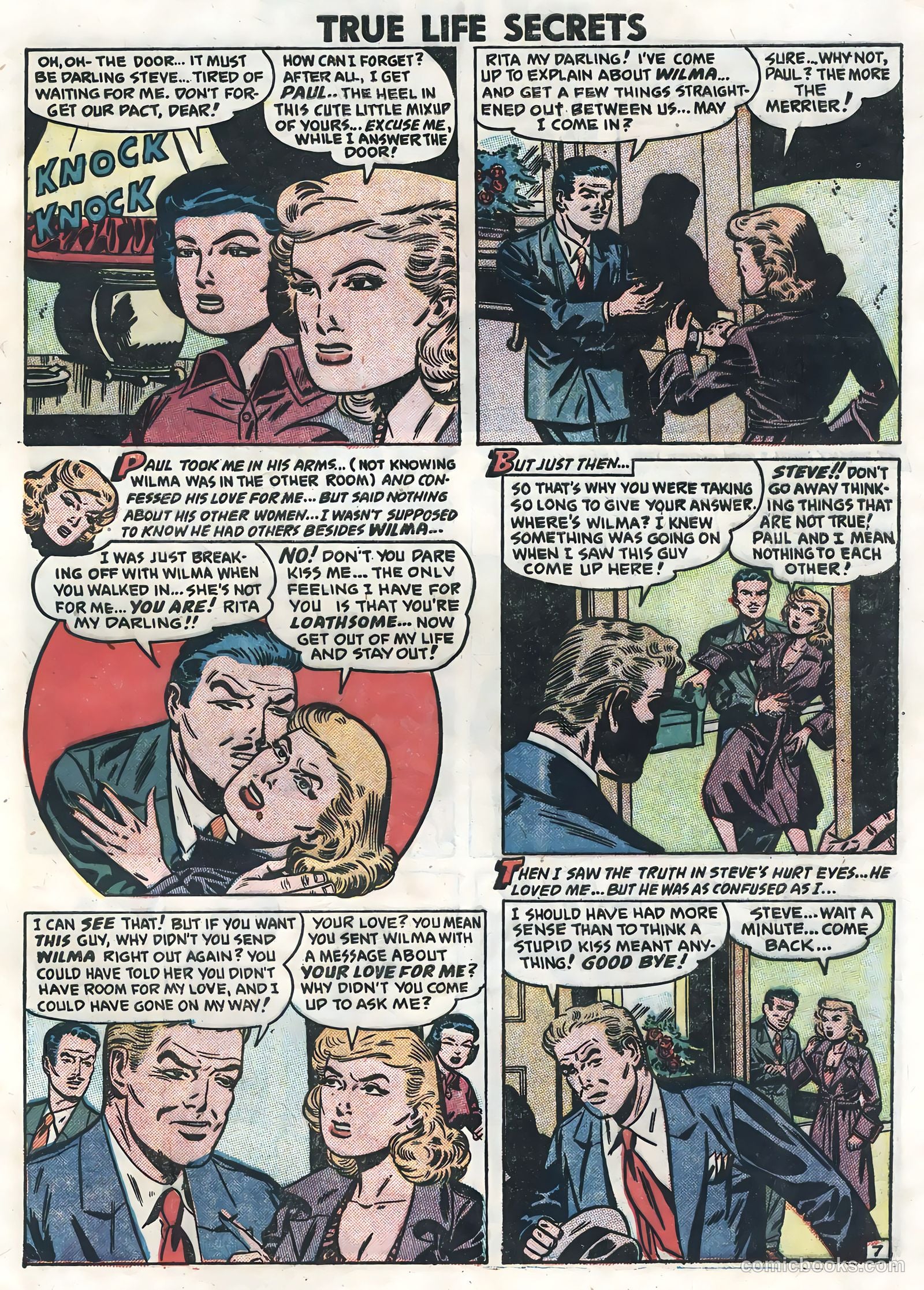 True Life Secrets #7 (1952) — page 33 of 36