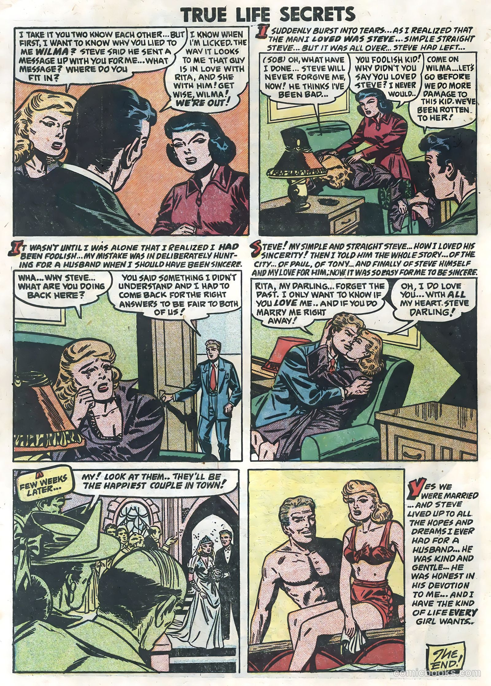True Life Secrets #7 (1952) — page 34 of 36