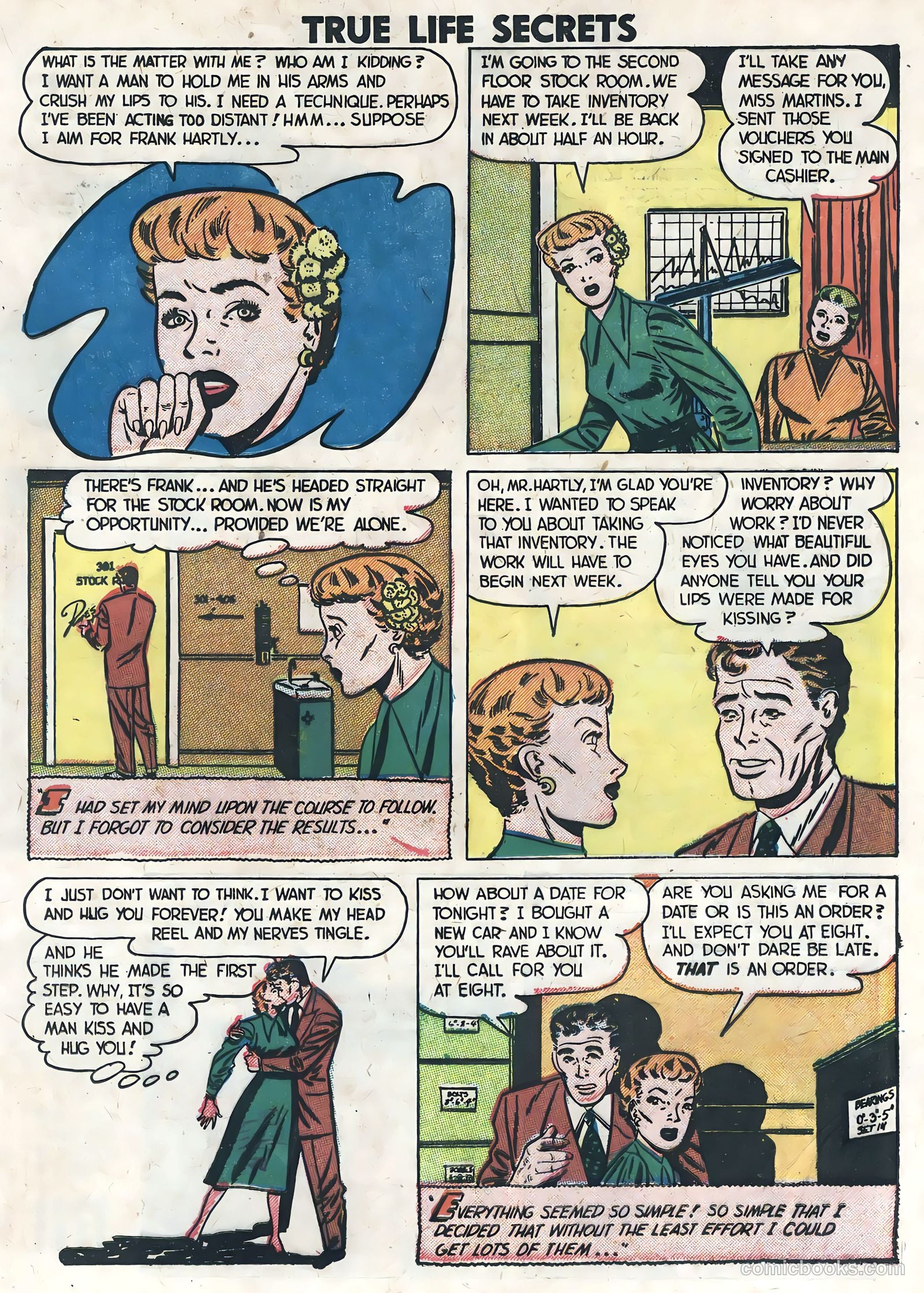 True Life Secrets #8 (1952) — page 21 of 36