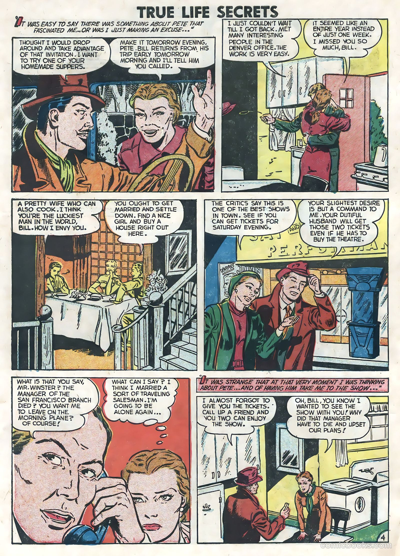 True Life Secrets #8 (1952) — page 30 of 36