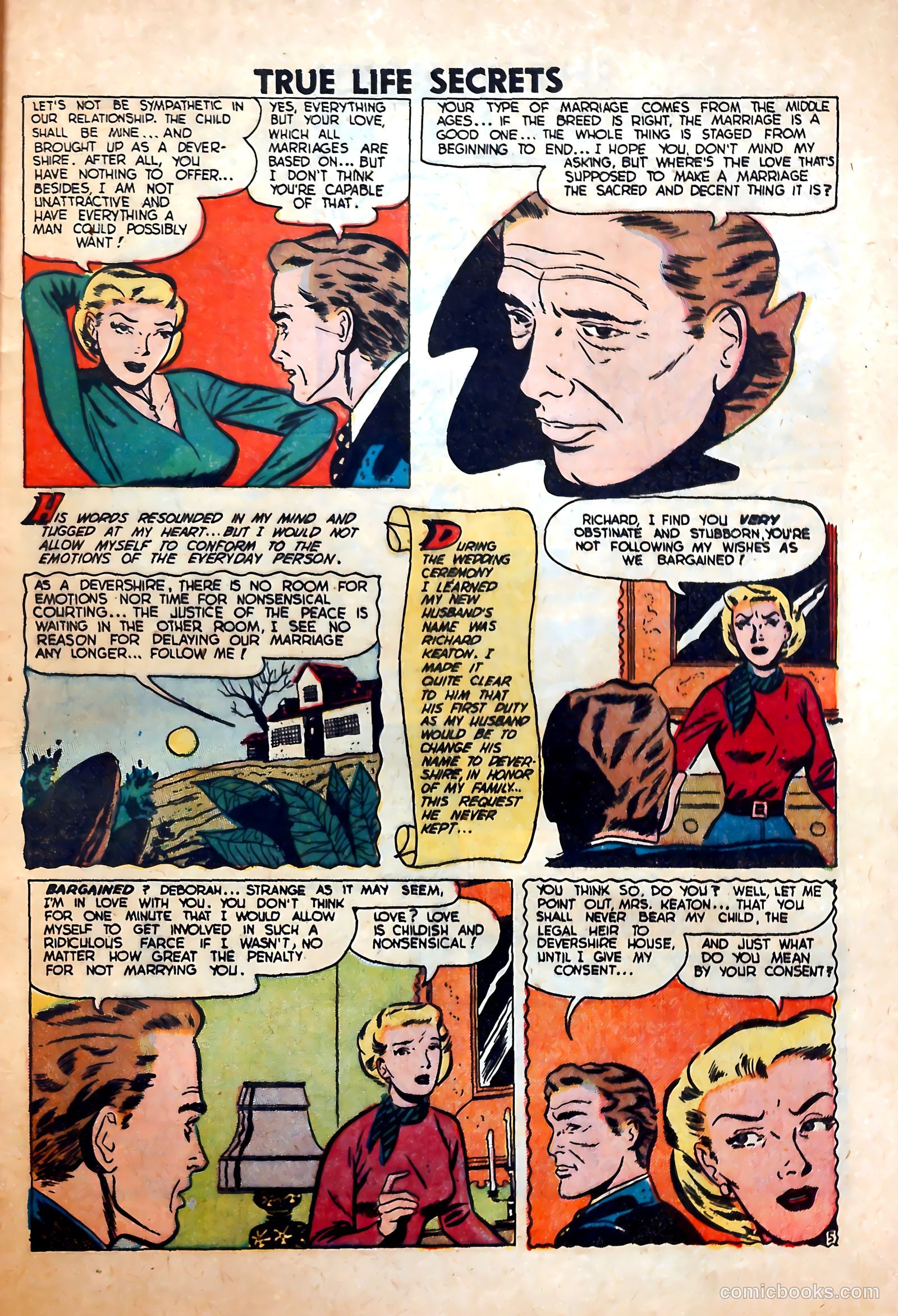 True Life Secrets #9 (1952) — page 33 of 36