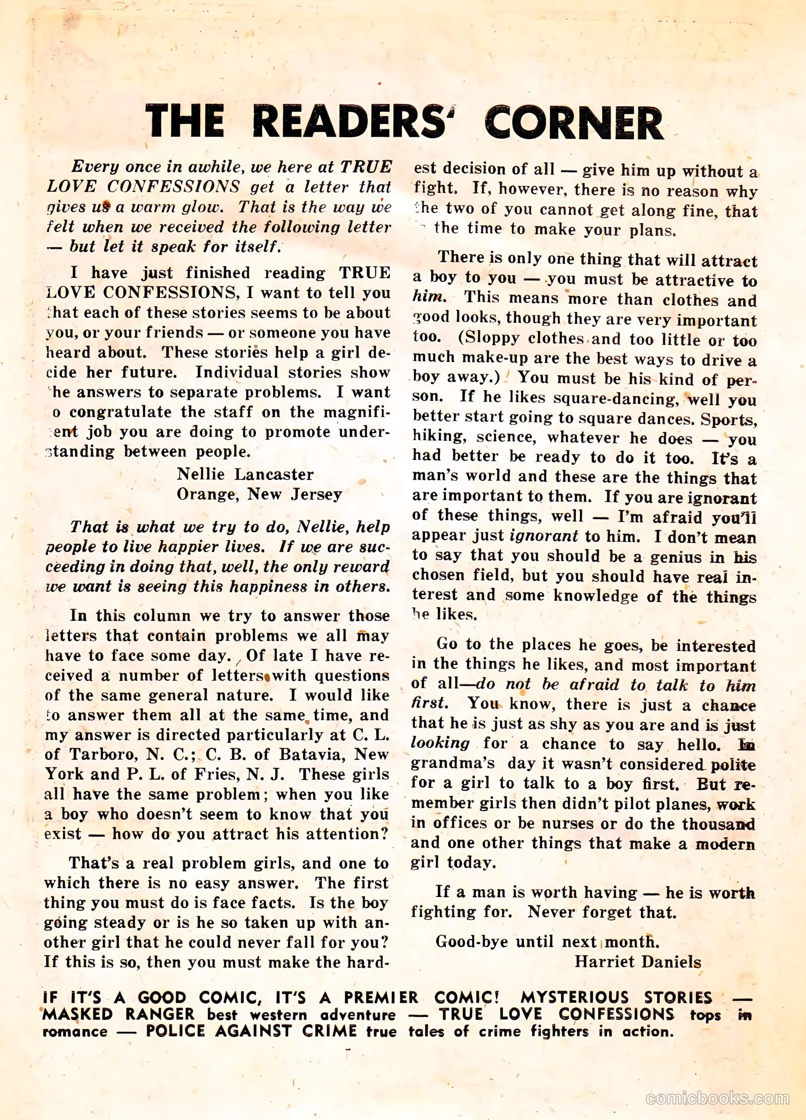 True Love Confessions #6 (1955) — page 27 of 36