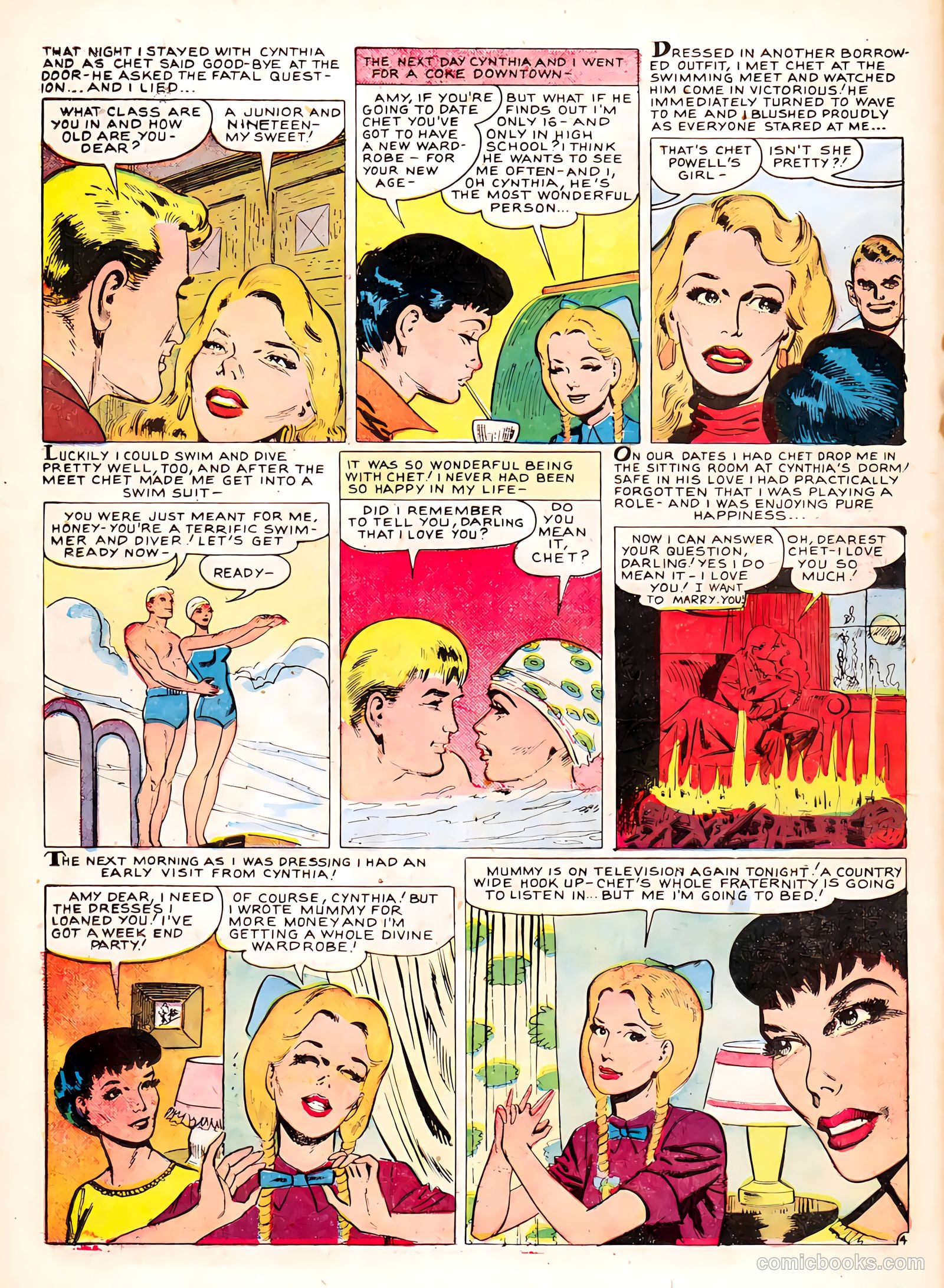 True Love Confessions #7 (1955) — page 16 of 36