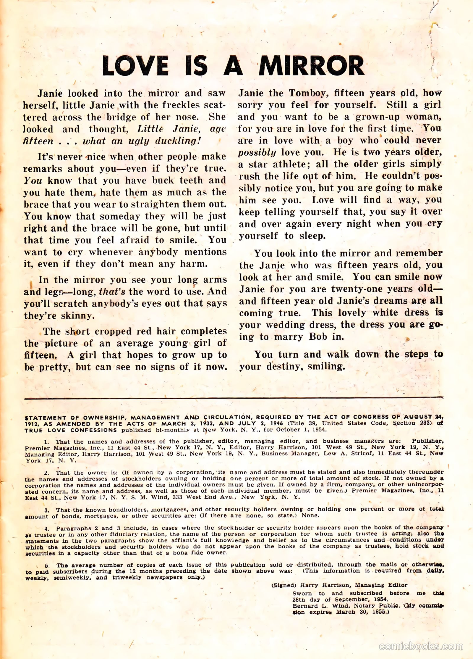 True Love Confessions #7 (1955) — page 27 of 36
