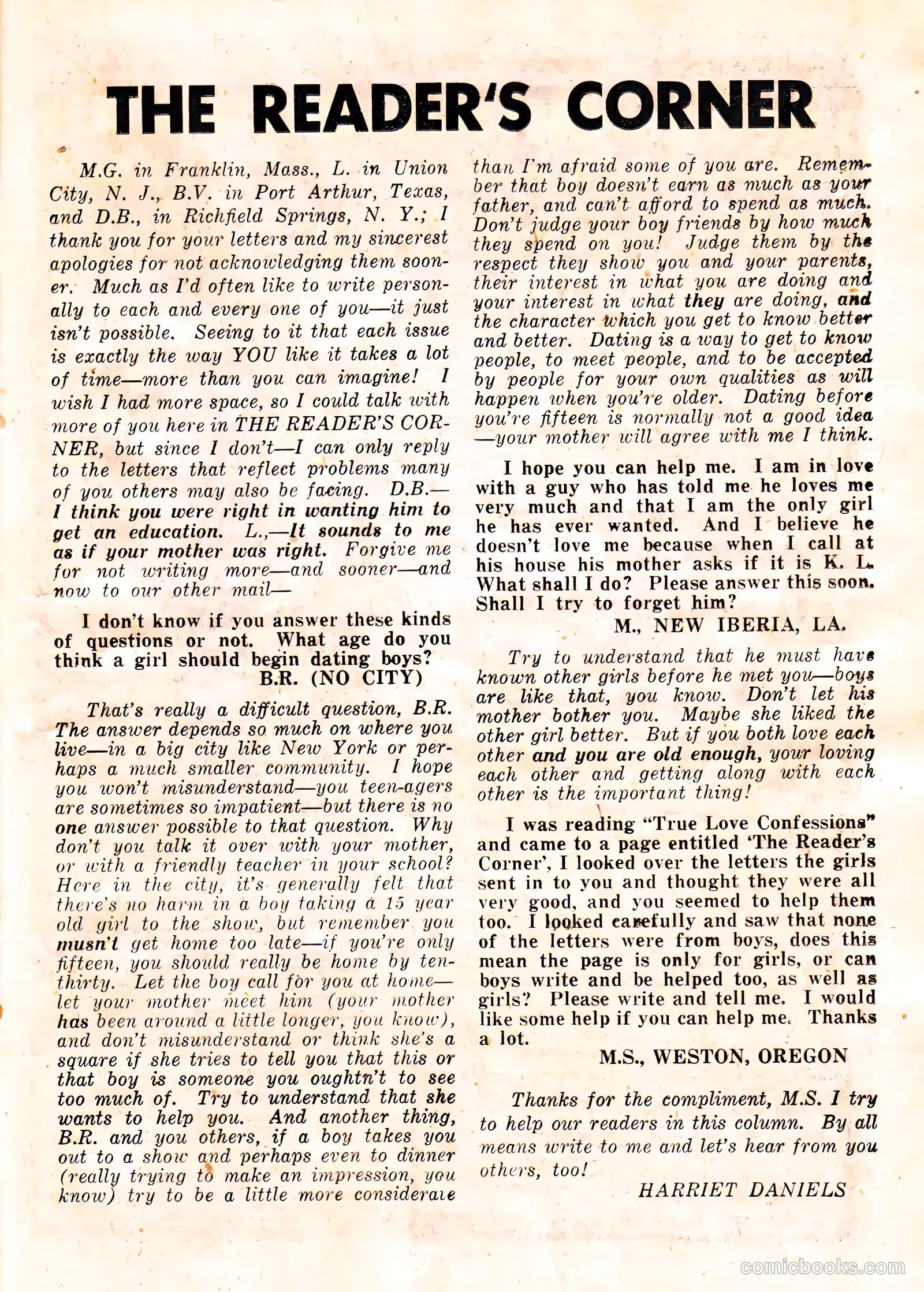 True Love Confessions #8 (1955) — page 11 of 36