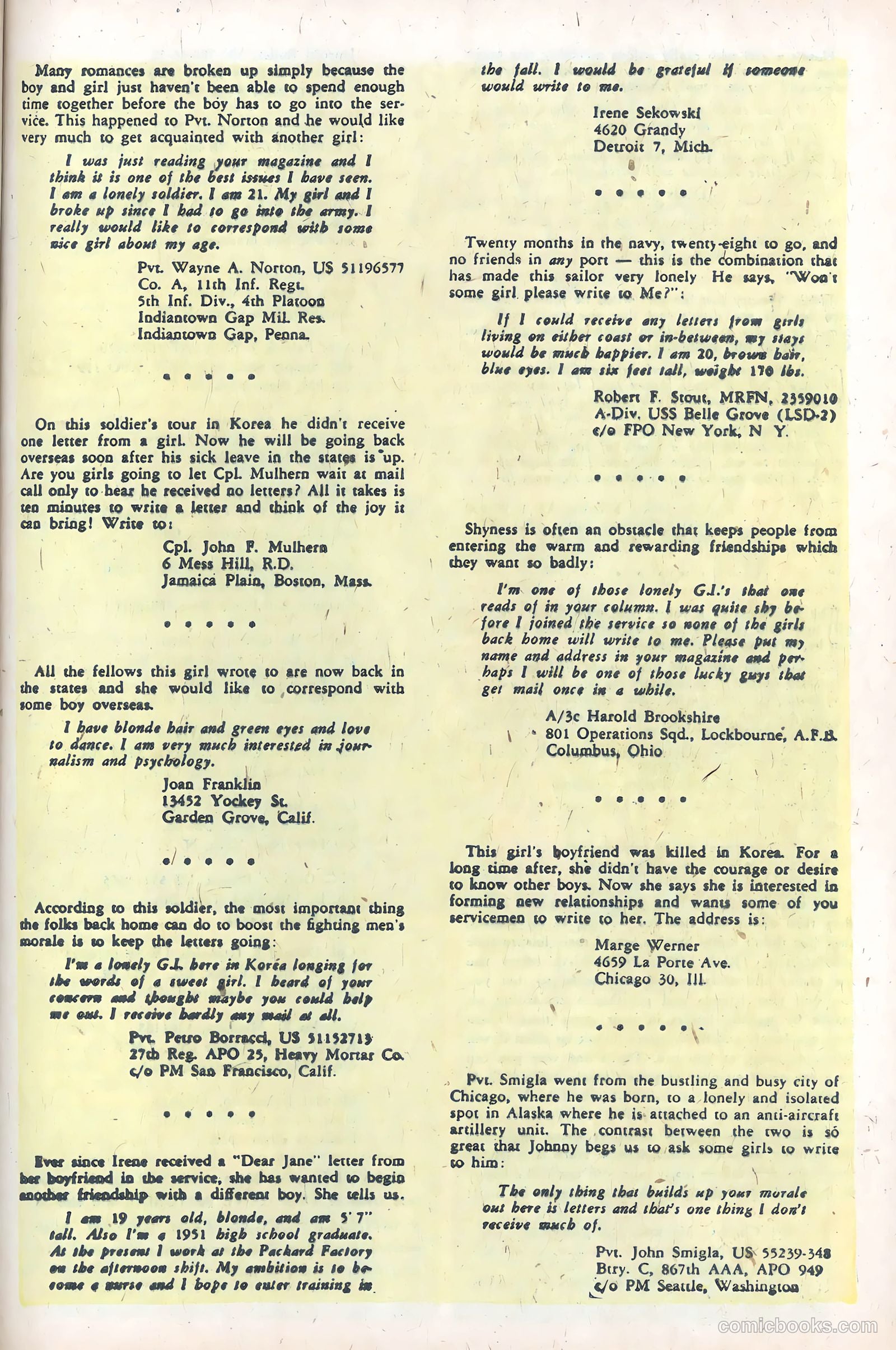 True Love Pictorial #5 (1953) — page 57 of 100