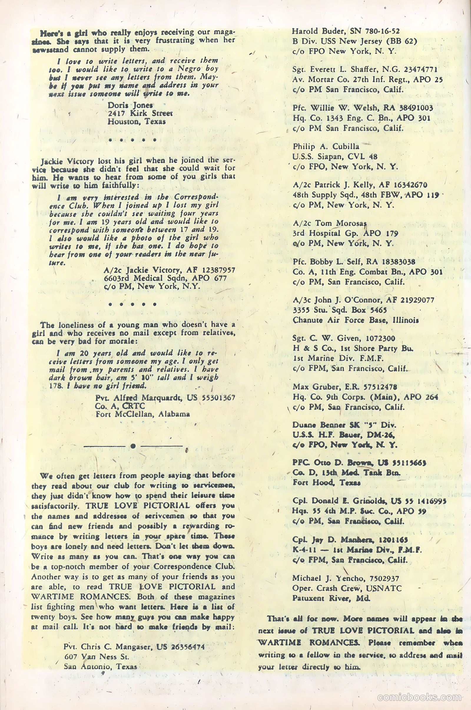 True Love Pictorial #5 (1953) — page 58 of 100