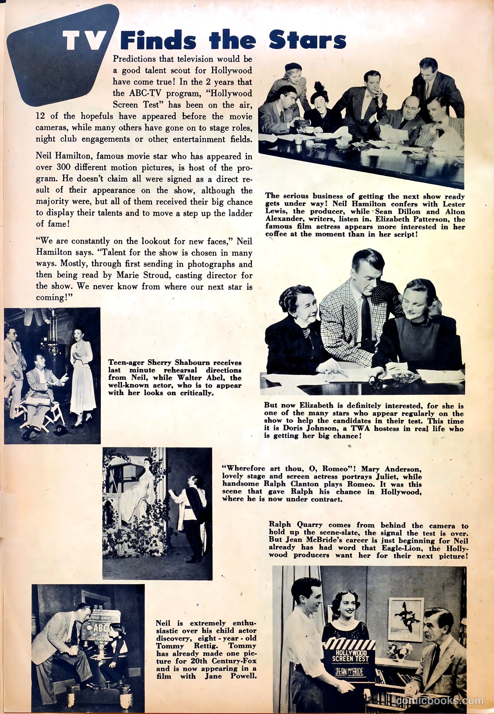 True Movie and Television #1 (1950) — page 36 of 52