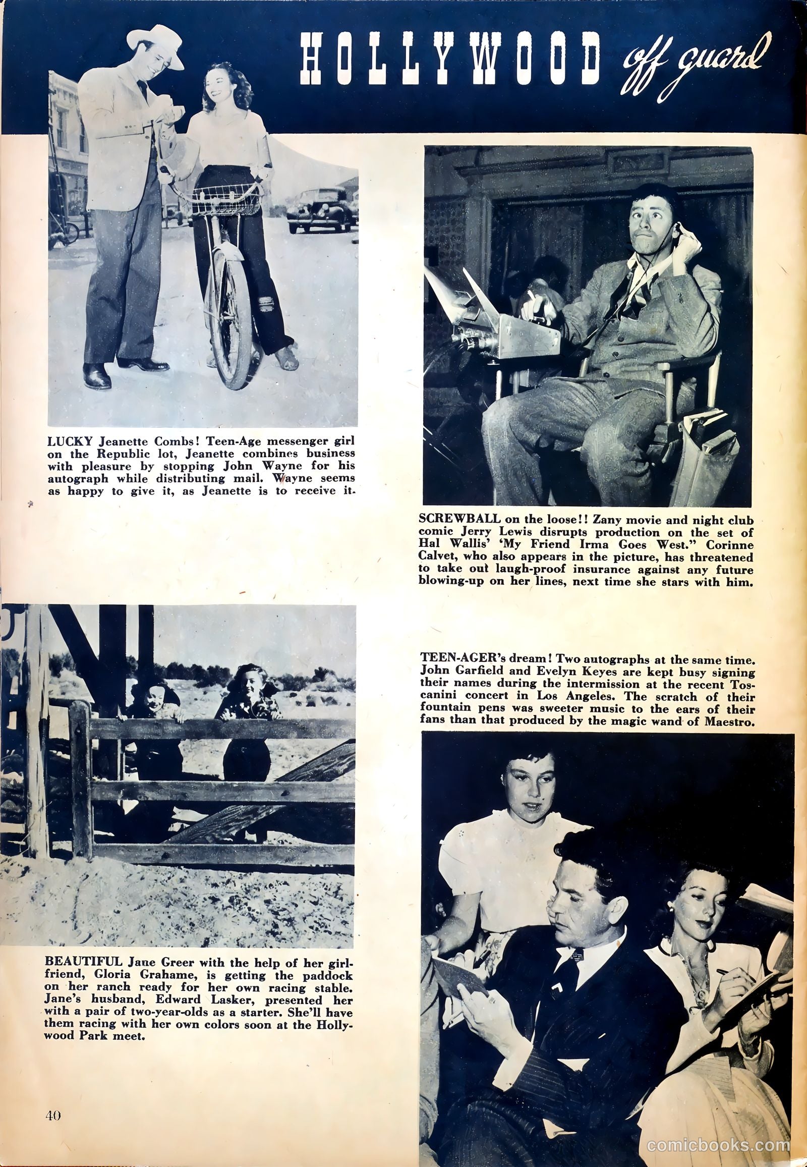 True Movie and Television #1 (1950) — page 40 of 52