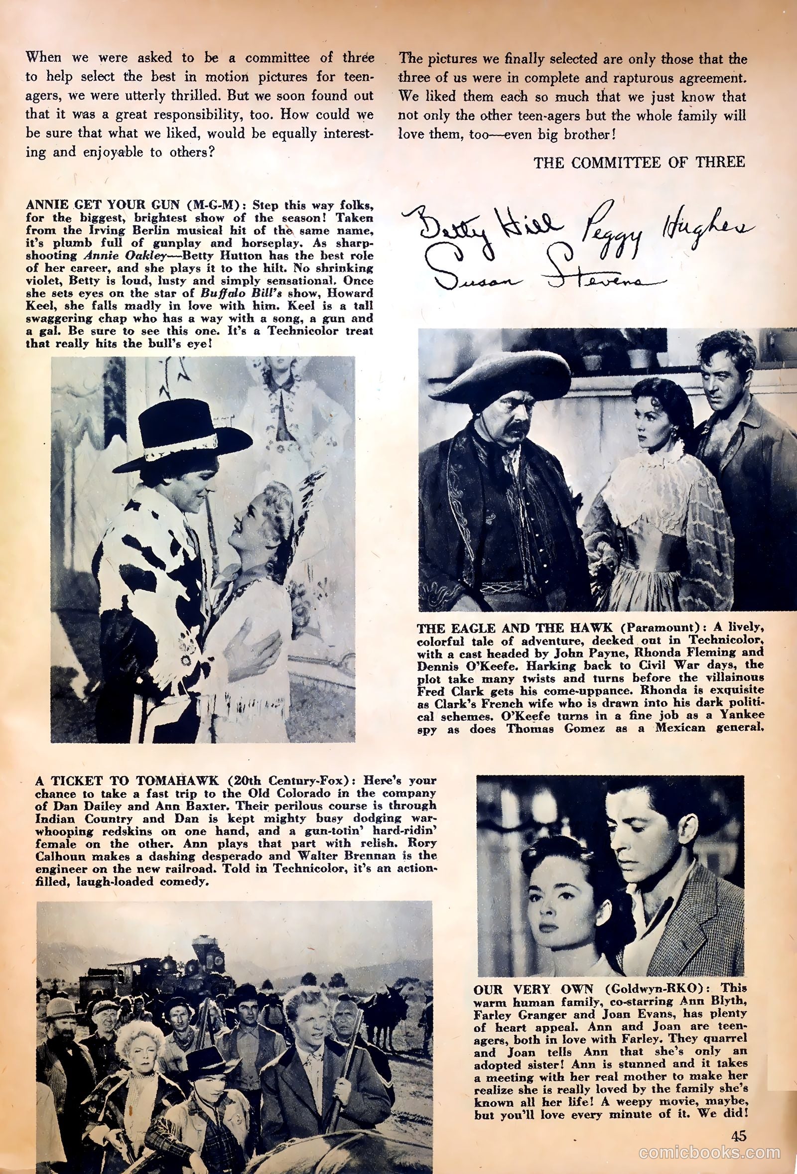 True Movie and Television #1 (1950) — page 45 of 52