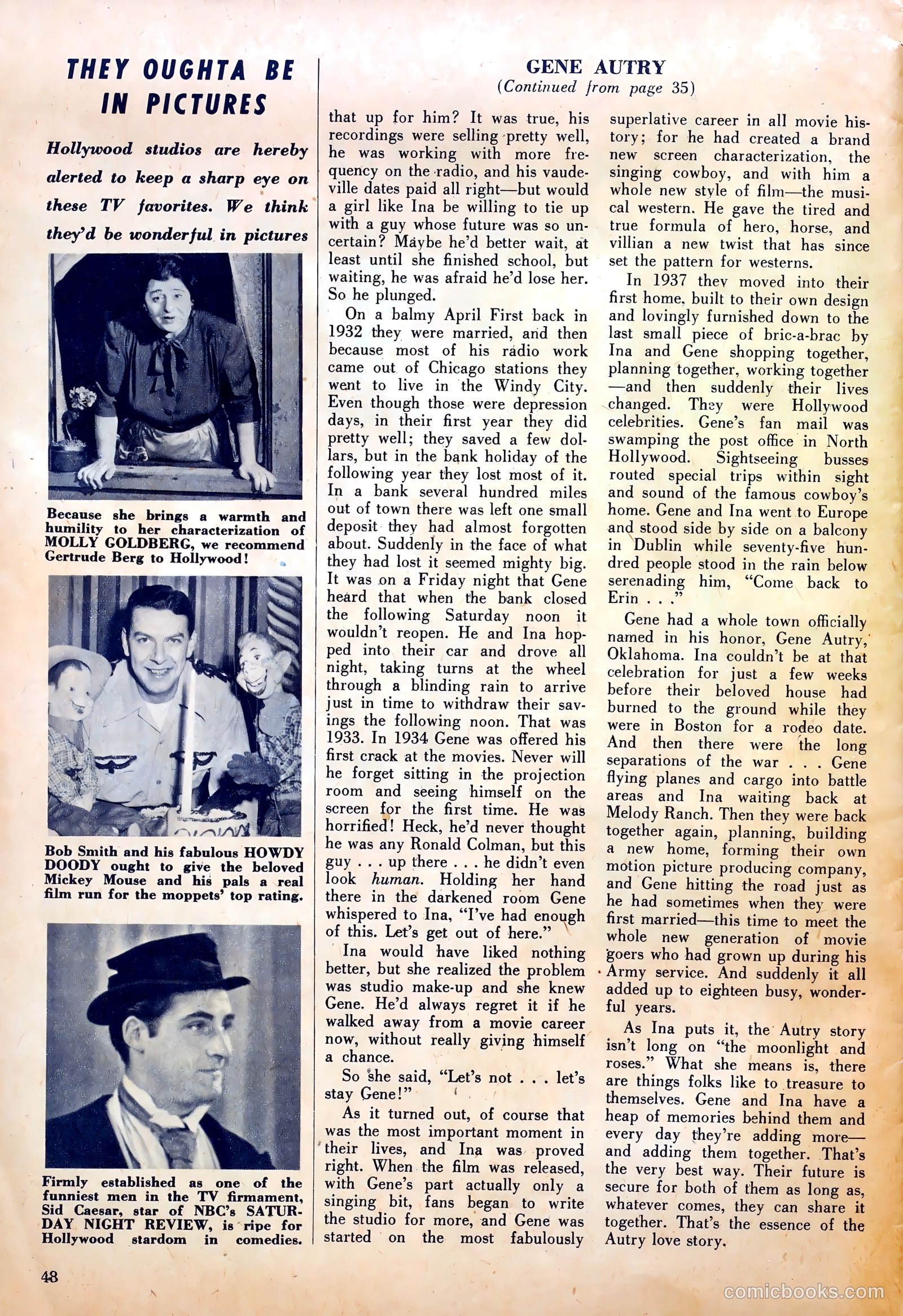 True Movie and Television #1 (1950) — page 48 of 52