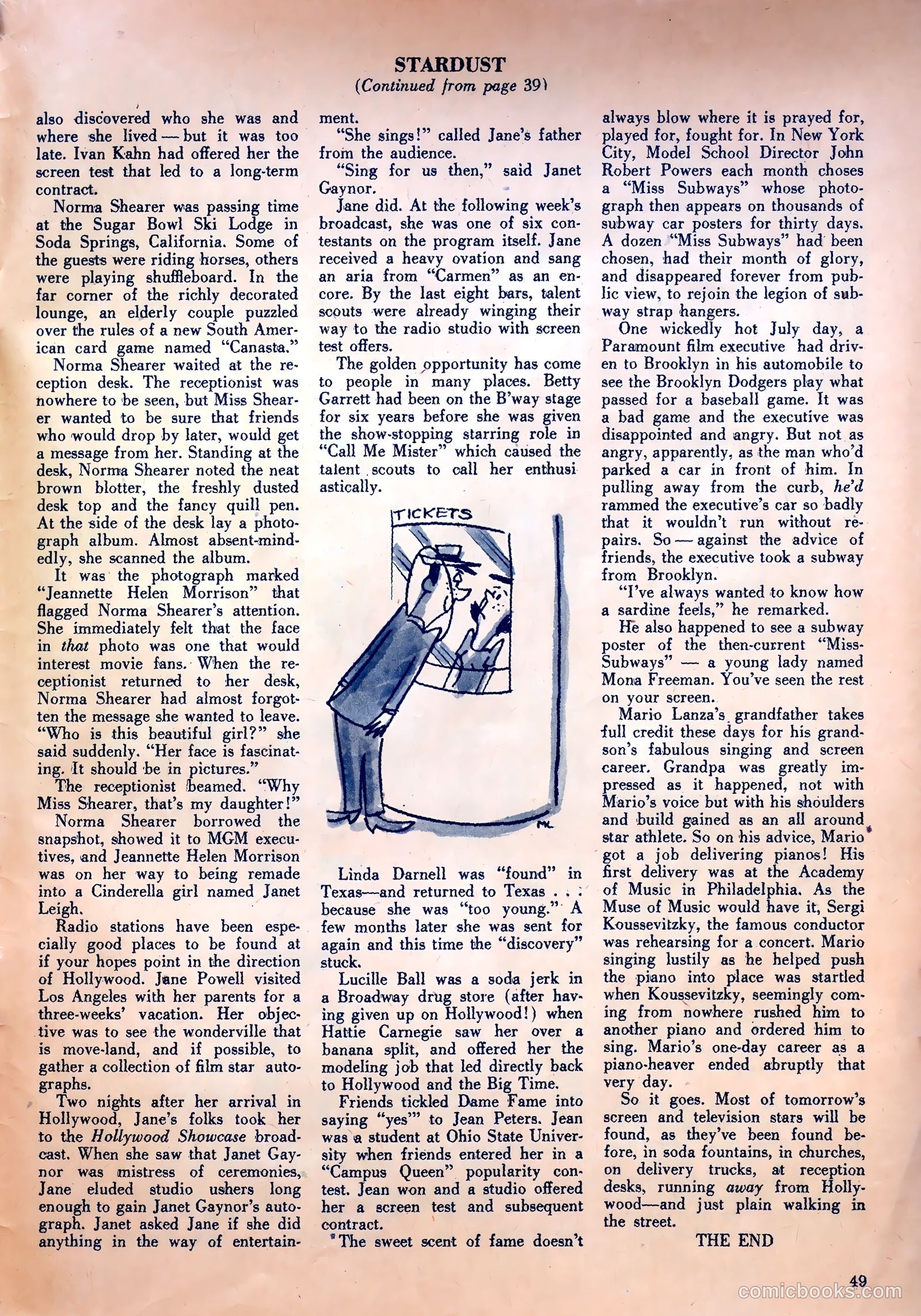 True Movie and Television #1 (1950) — page 49 of 52