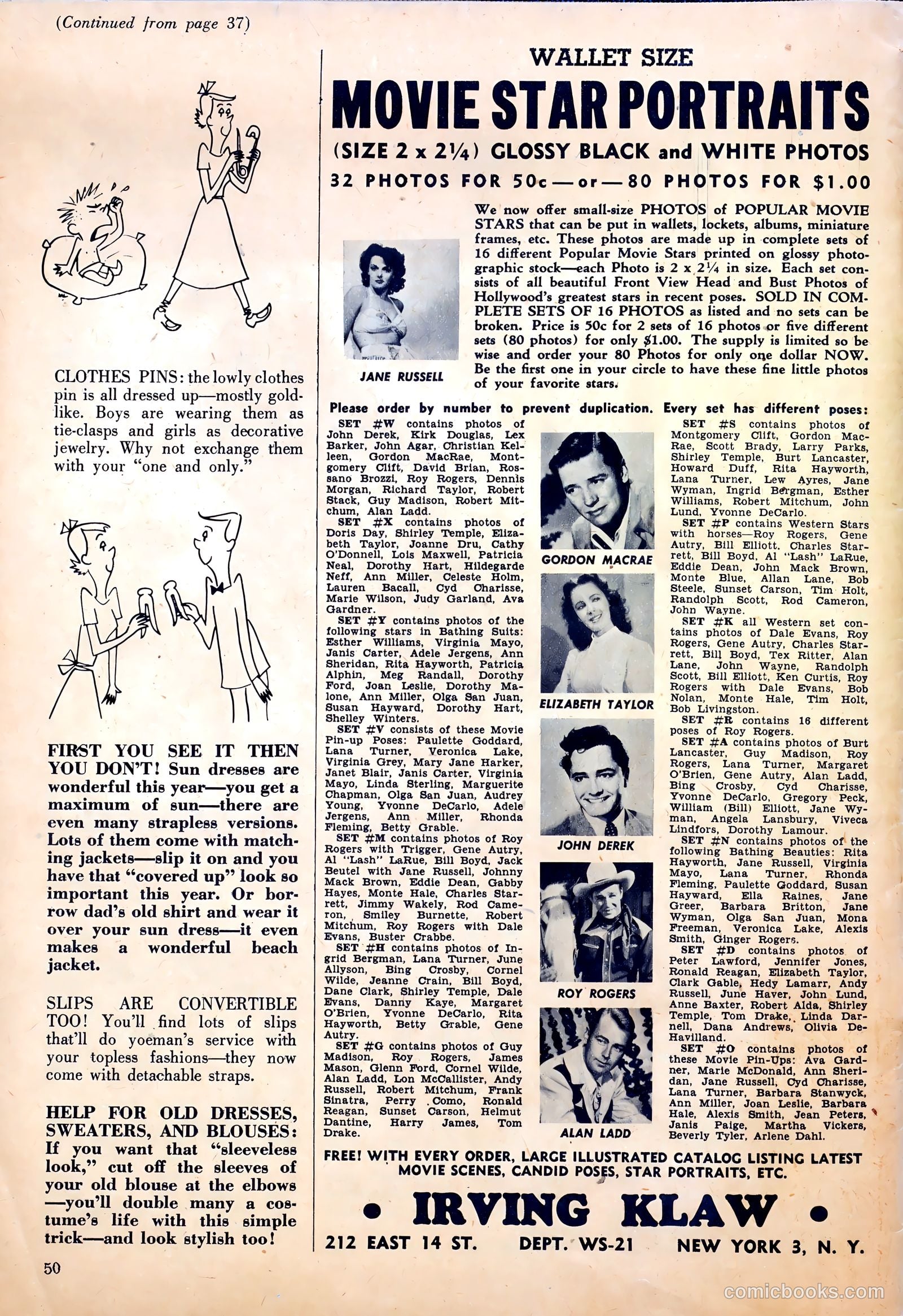 True Movie and Television #1 (1950) — page 50 of 52