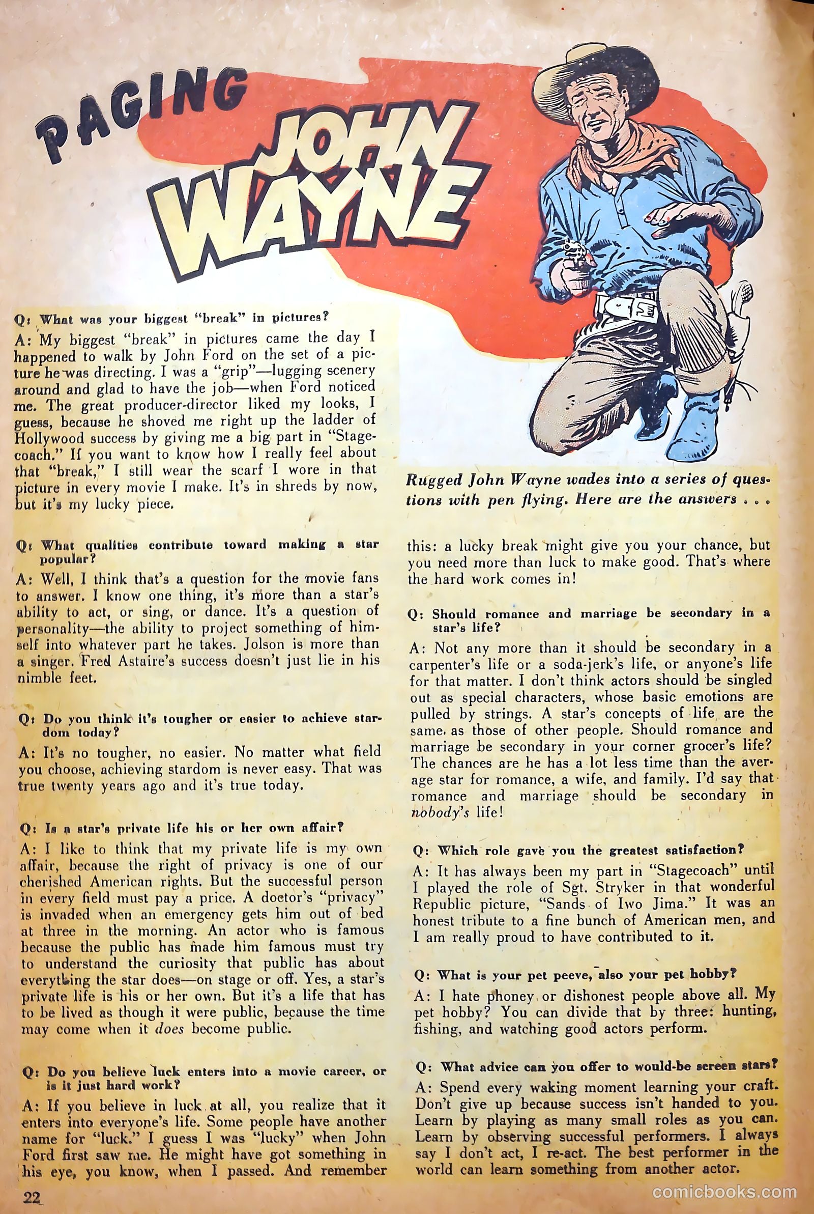 True Movie and Television #2 (1950) — page 22 of 52