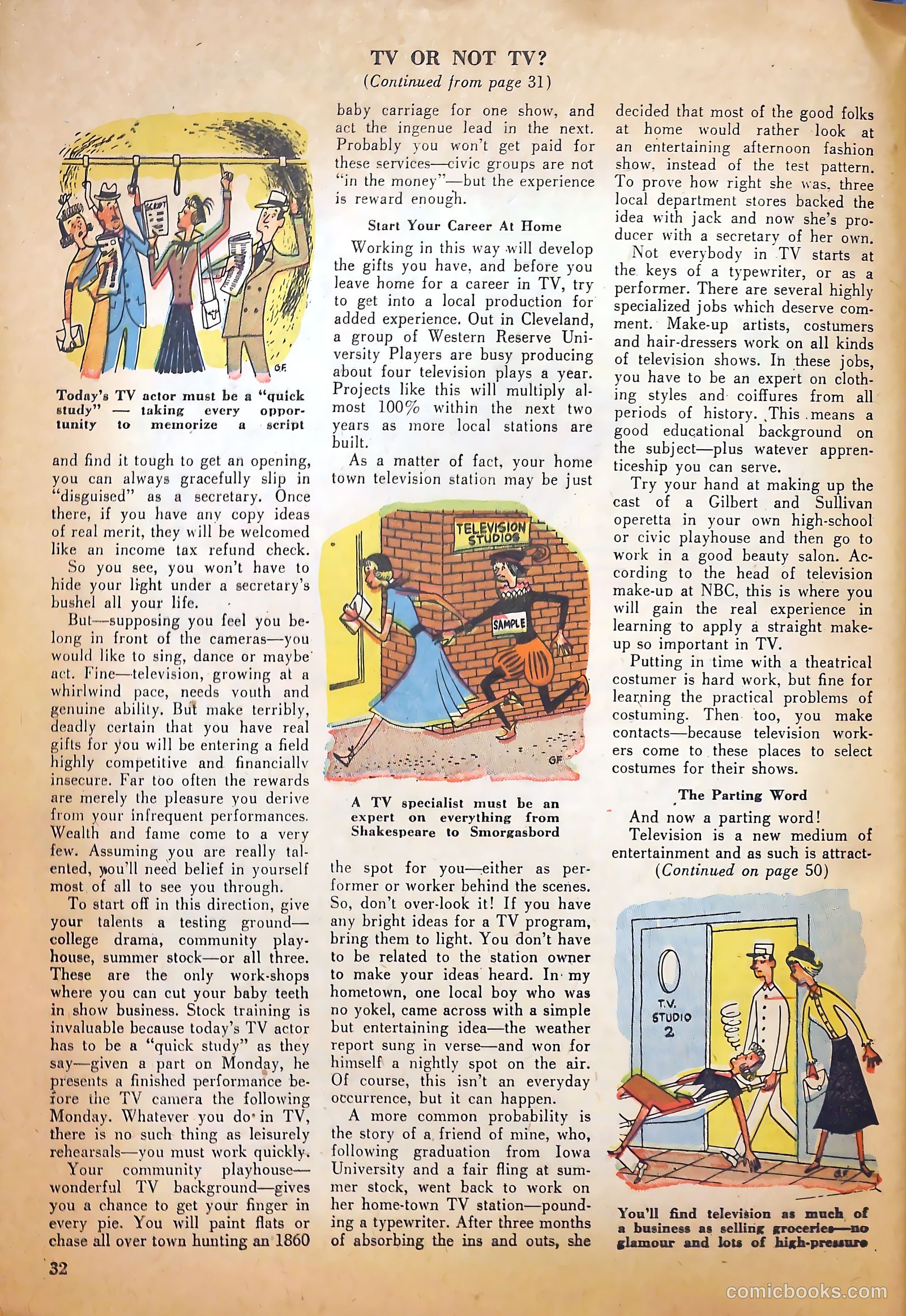 True Movie and Television #2 (1950) — page 32 of 52