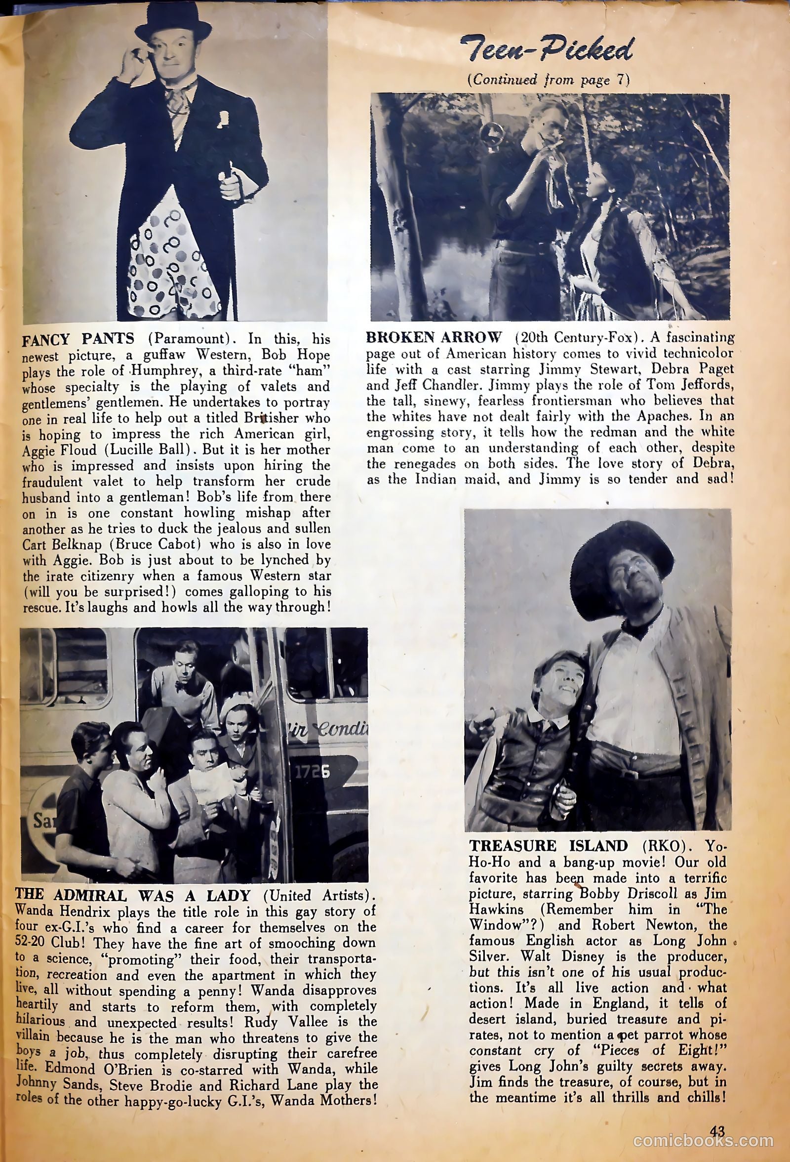 True Movie and Television #2 (1950) — page 43 of 52