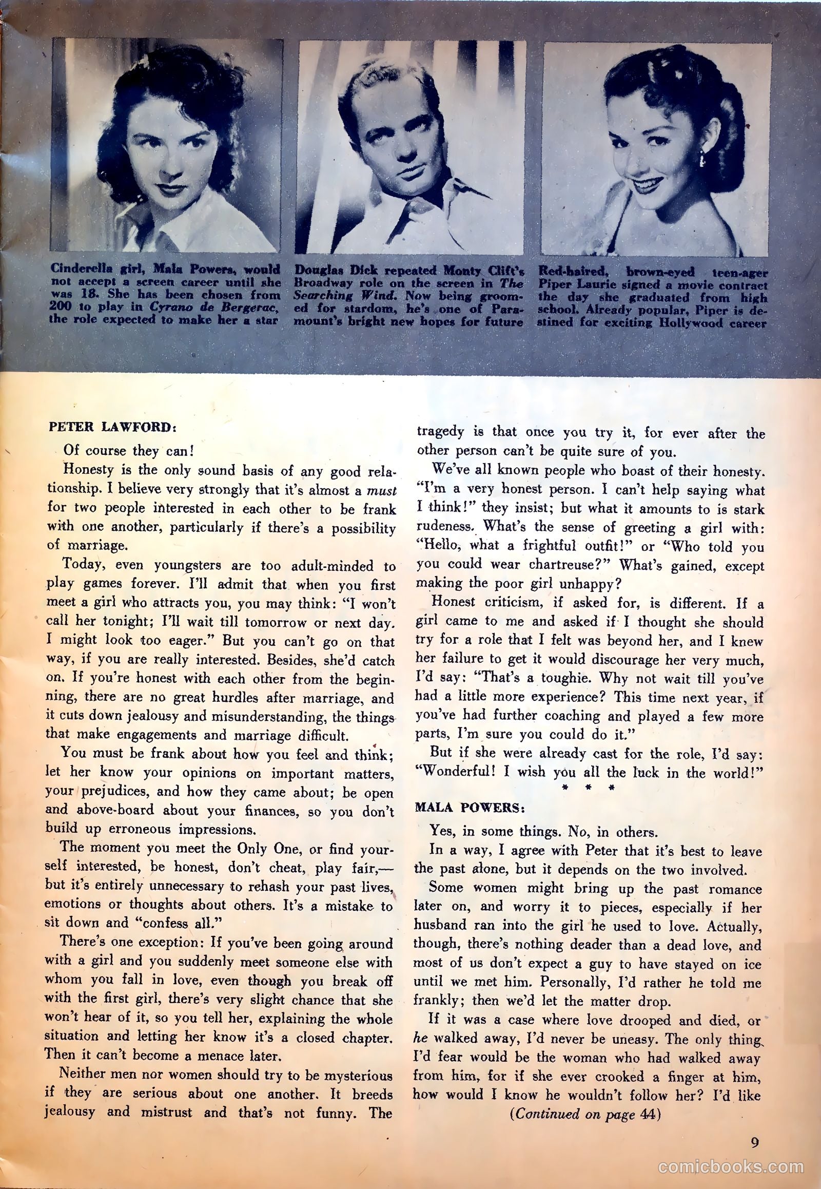 True Movie and Television #3 (1950) — page 9 of 52