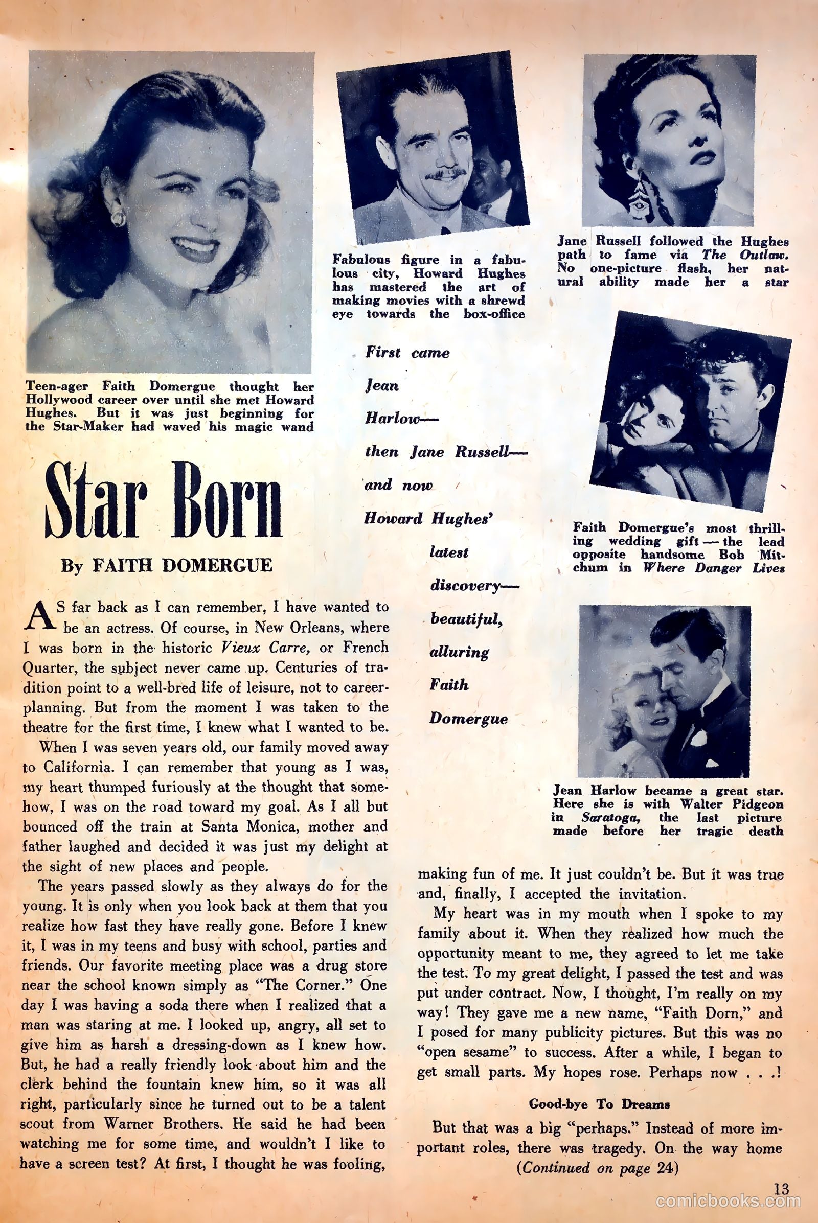True Movie and Television #3 (1950) — page 13 of 52