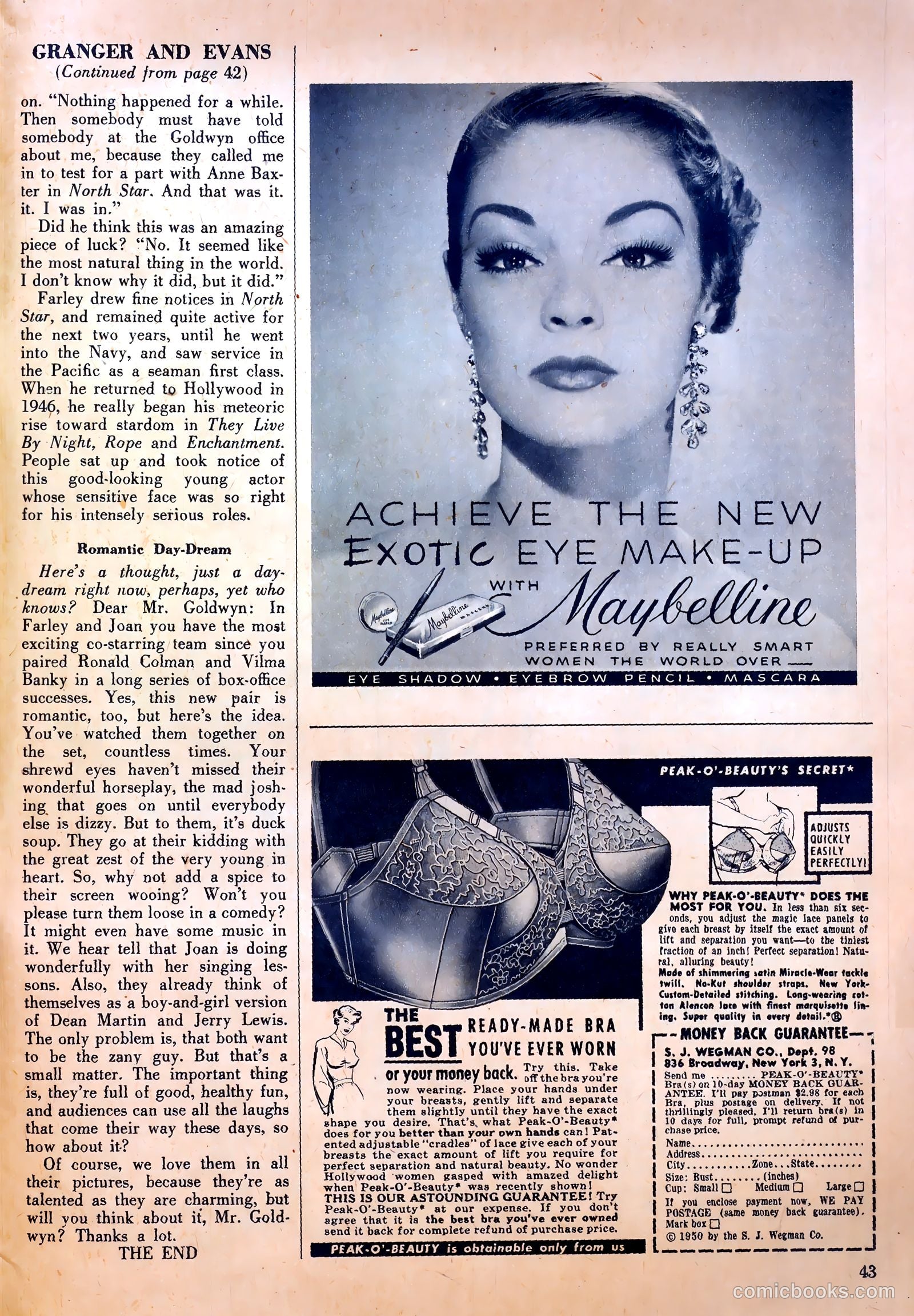 True Movie and Television #3 (1950) — page 43 of 52