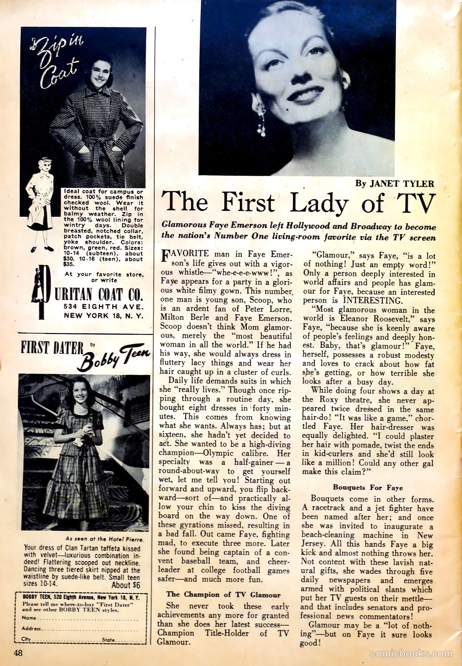 True Movie and Television #3 (1950) — page 48 of 52