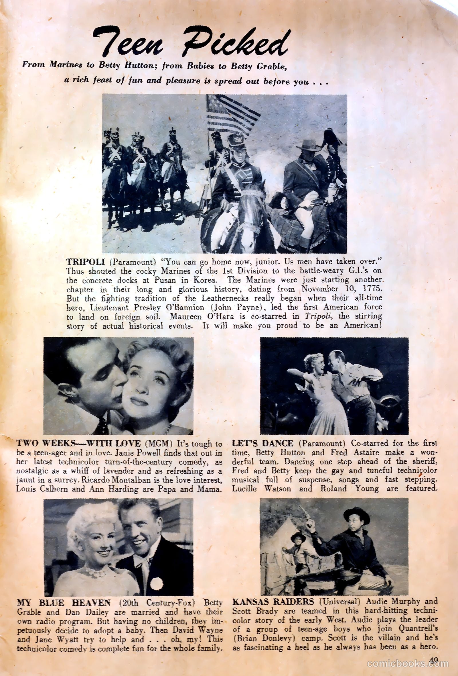 True Movie and Television #3 (1950) — page 49 of 52