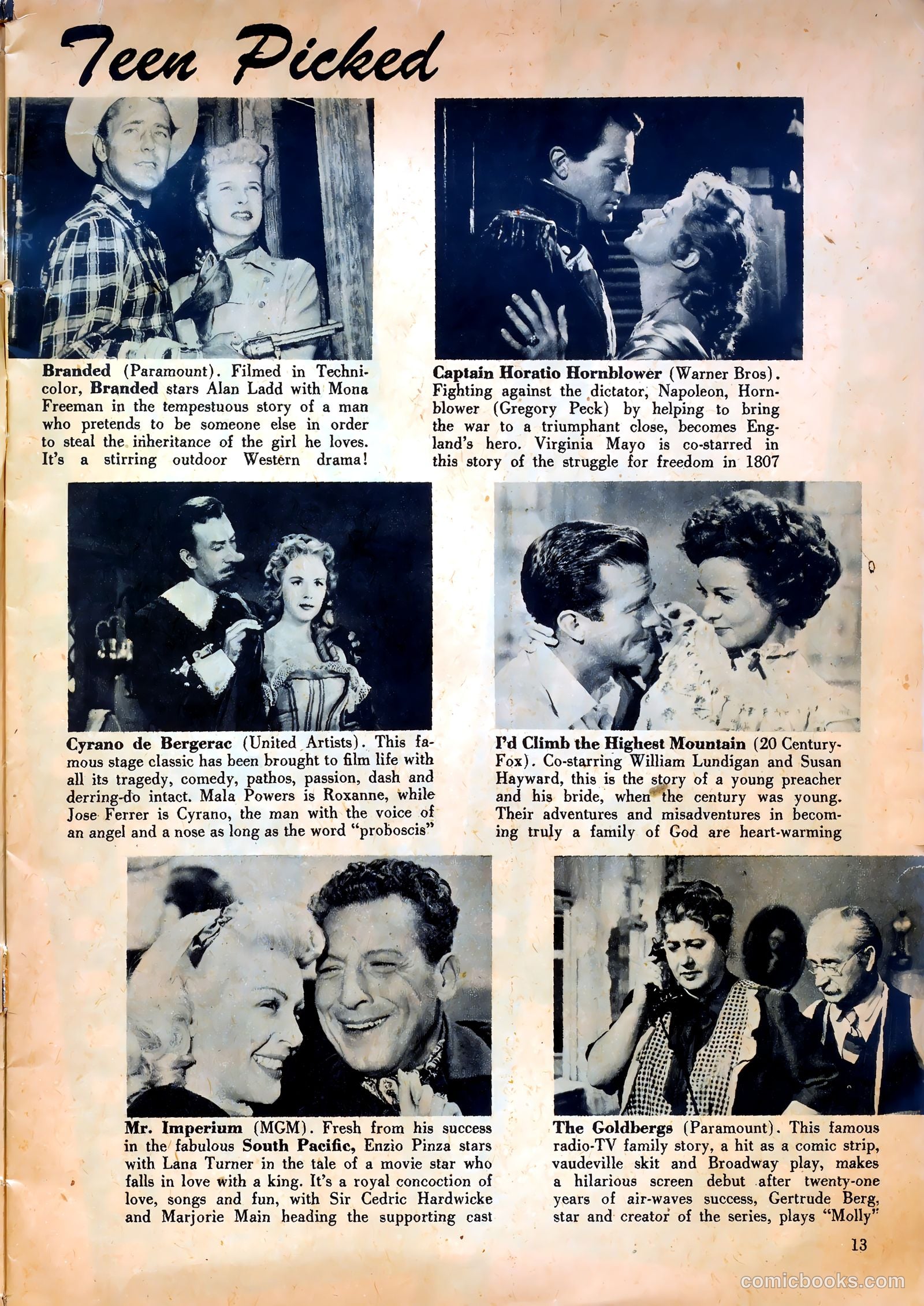 True Movie and Television #4 (1951) — page 13 of 52