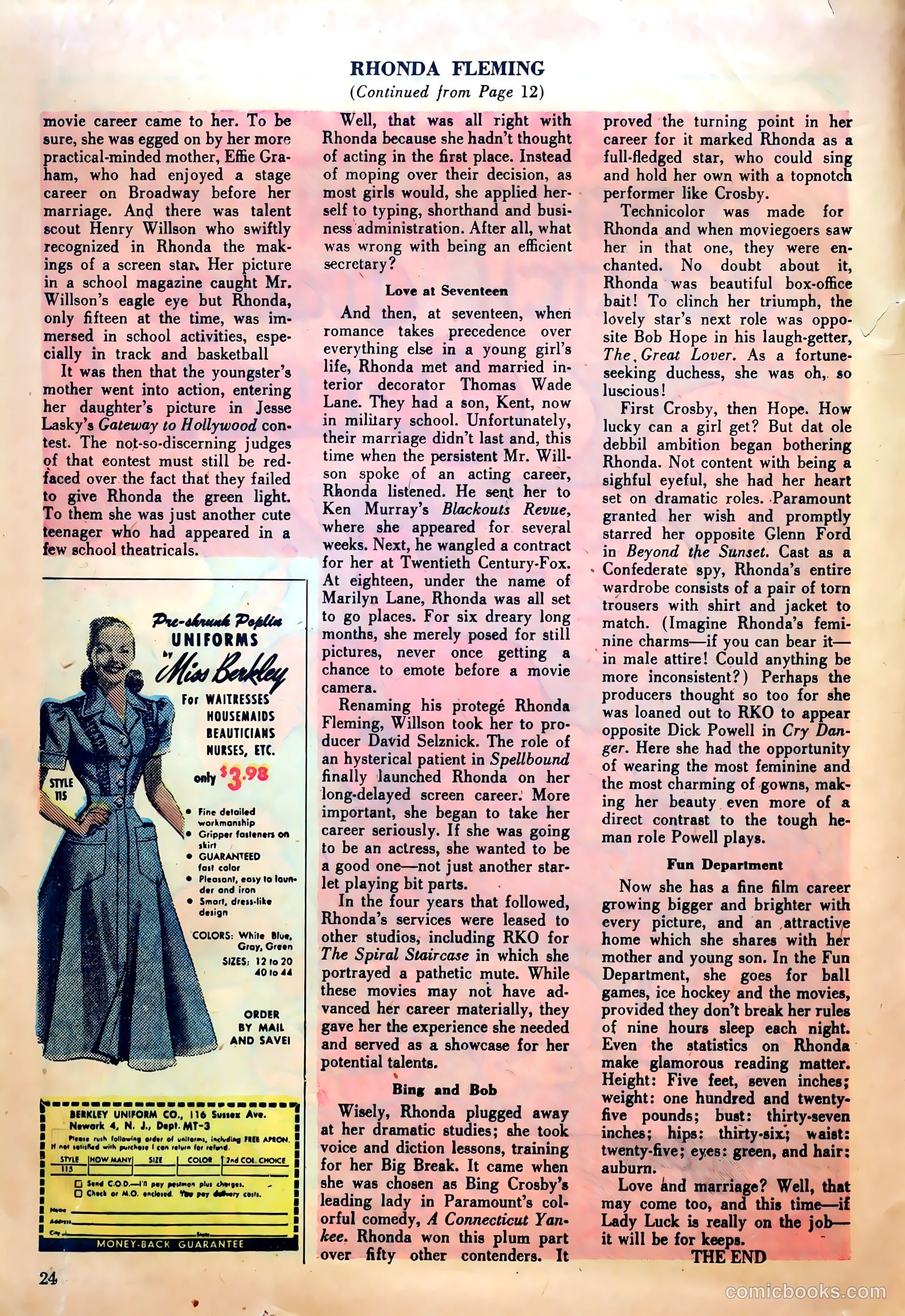 True Movie and Television #4 (1951) — page 24 of 52
