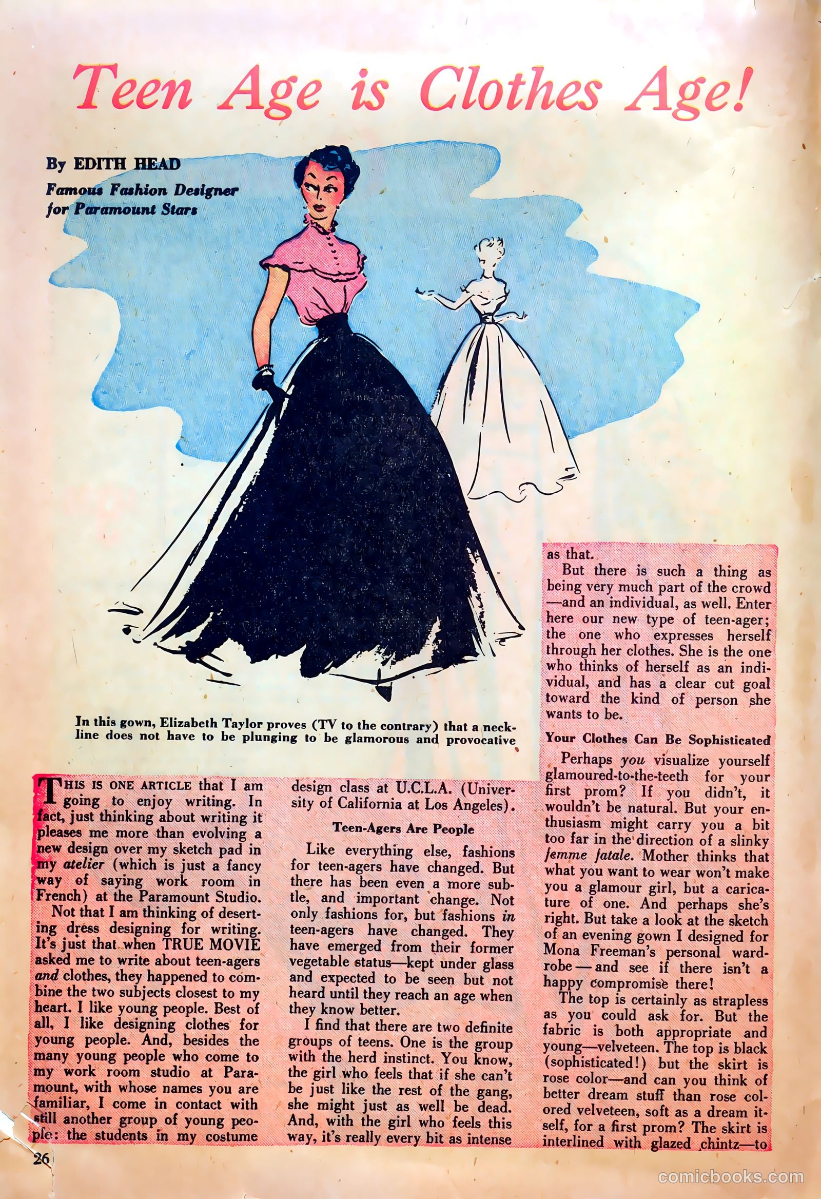 True Movie and Television #4 (1951) — page 26 of 52