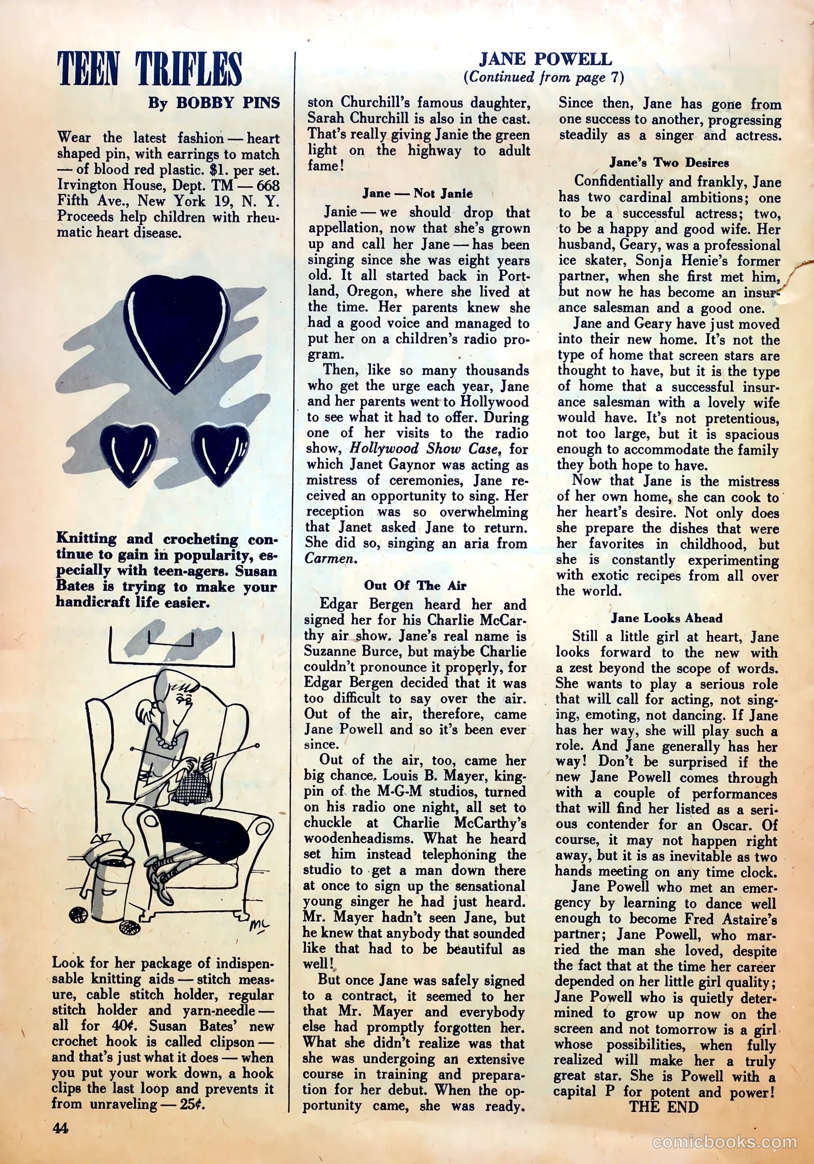 True Movie and Television #4 (1951) — page 44 of 52