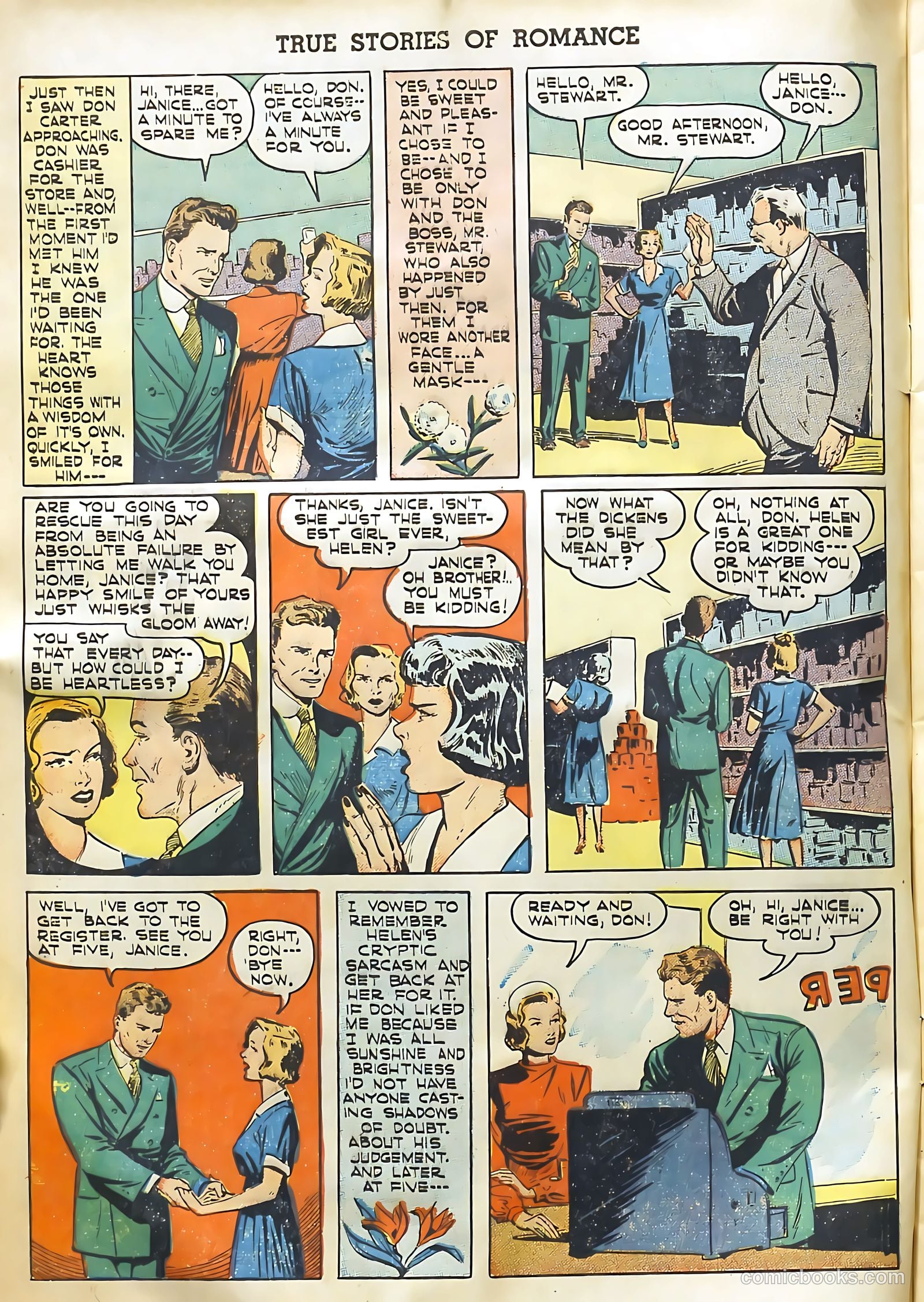 True Stories of Romance #1 (1949) — page 4 of 36