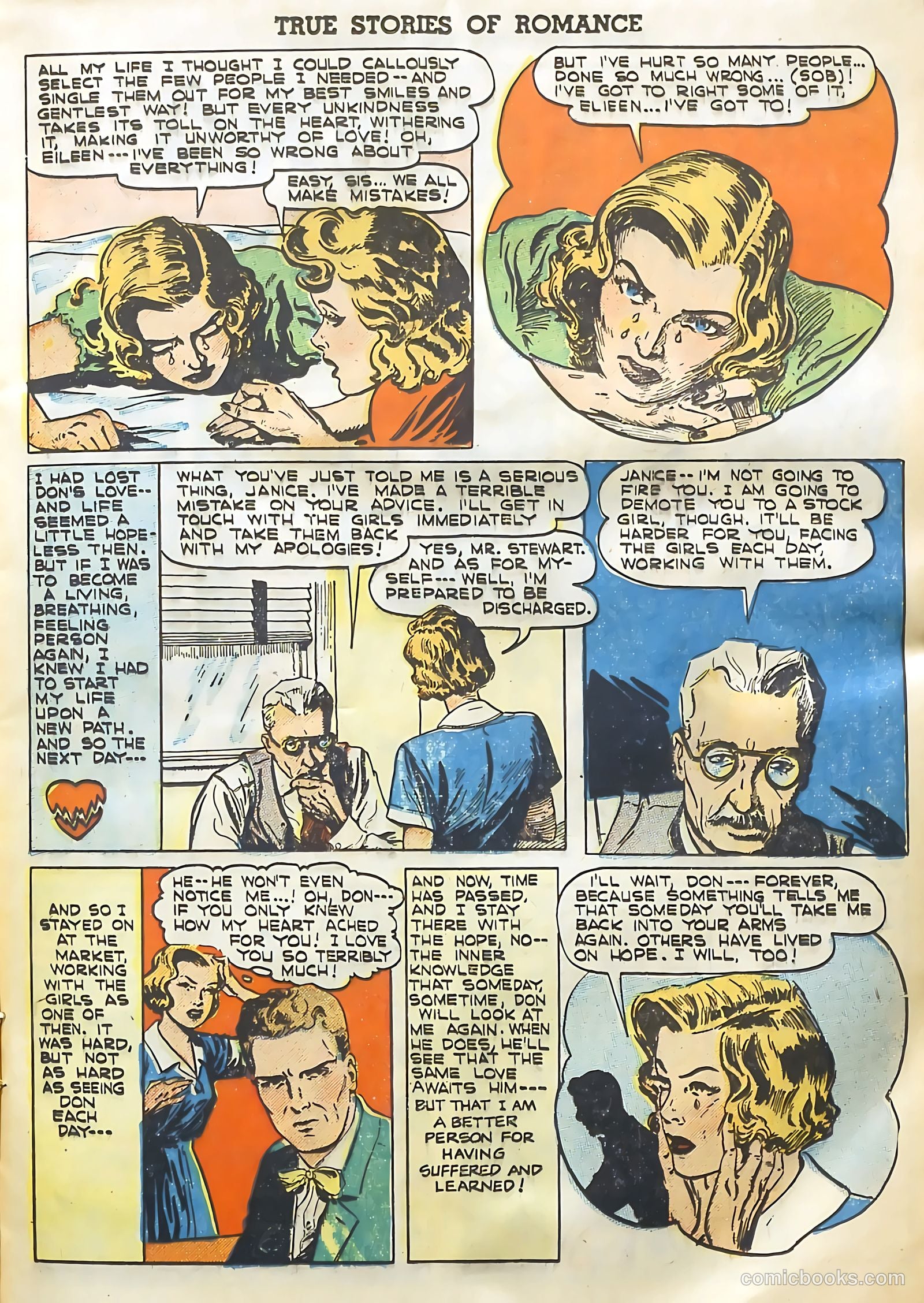True Stories of Romance #1 (1949) — page 13 of 36