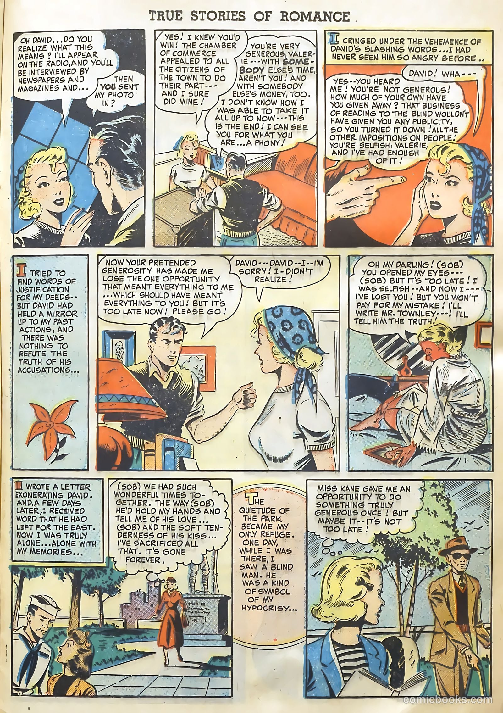 True Stories of Romance #1 (1949) — page 21 of 36