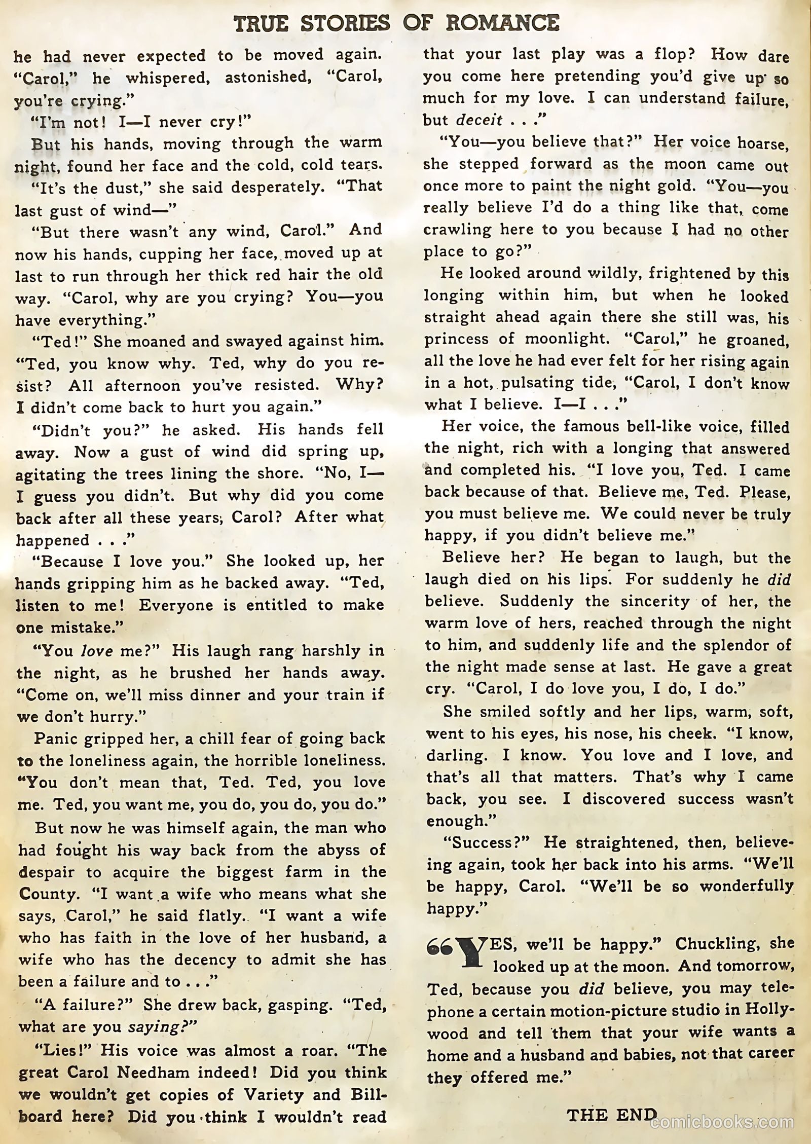 True Stories of Romance #1 (1949) — page 24 of 36