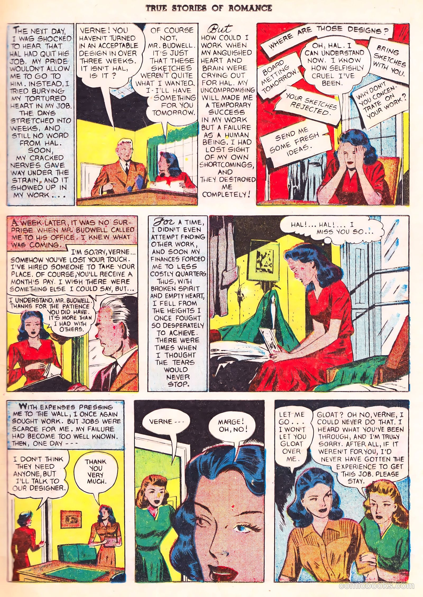True Stories of Romance #3 (1950) — page 32 of 34