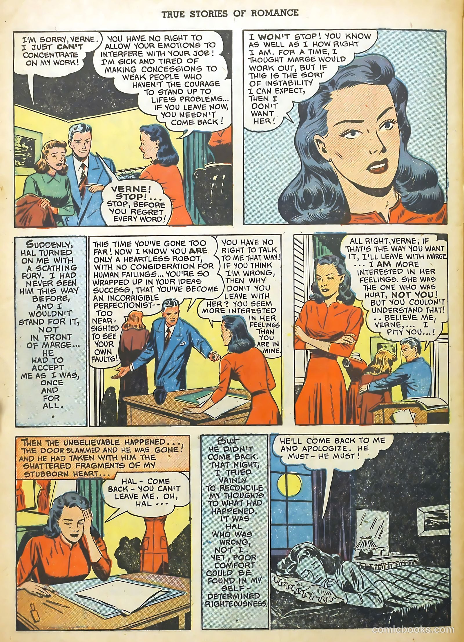True Stories of Romance #3 (1950) — page 32 of 36