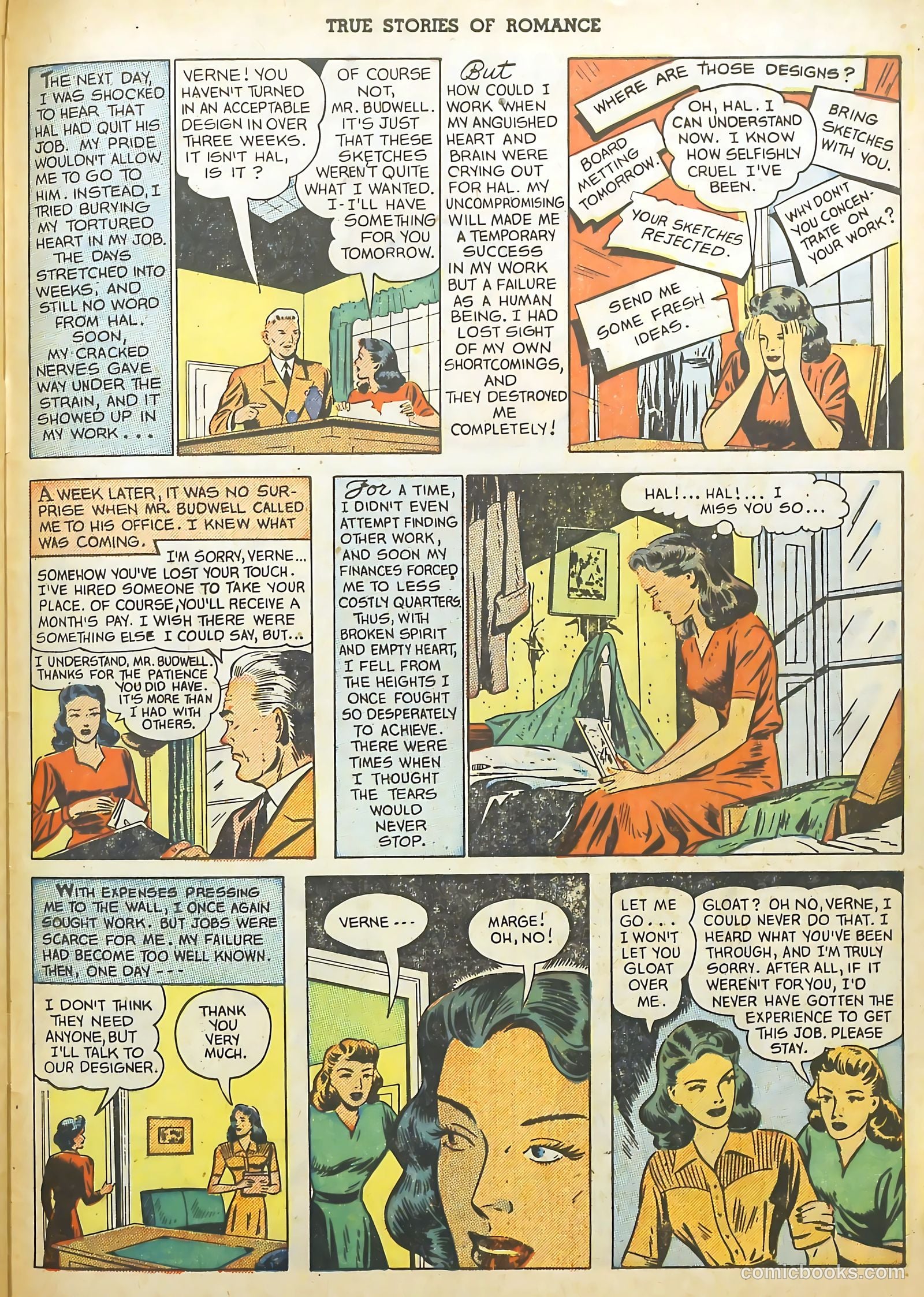 True Stories of Romance #3 (1950) — page 33 of 36
