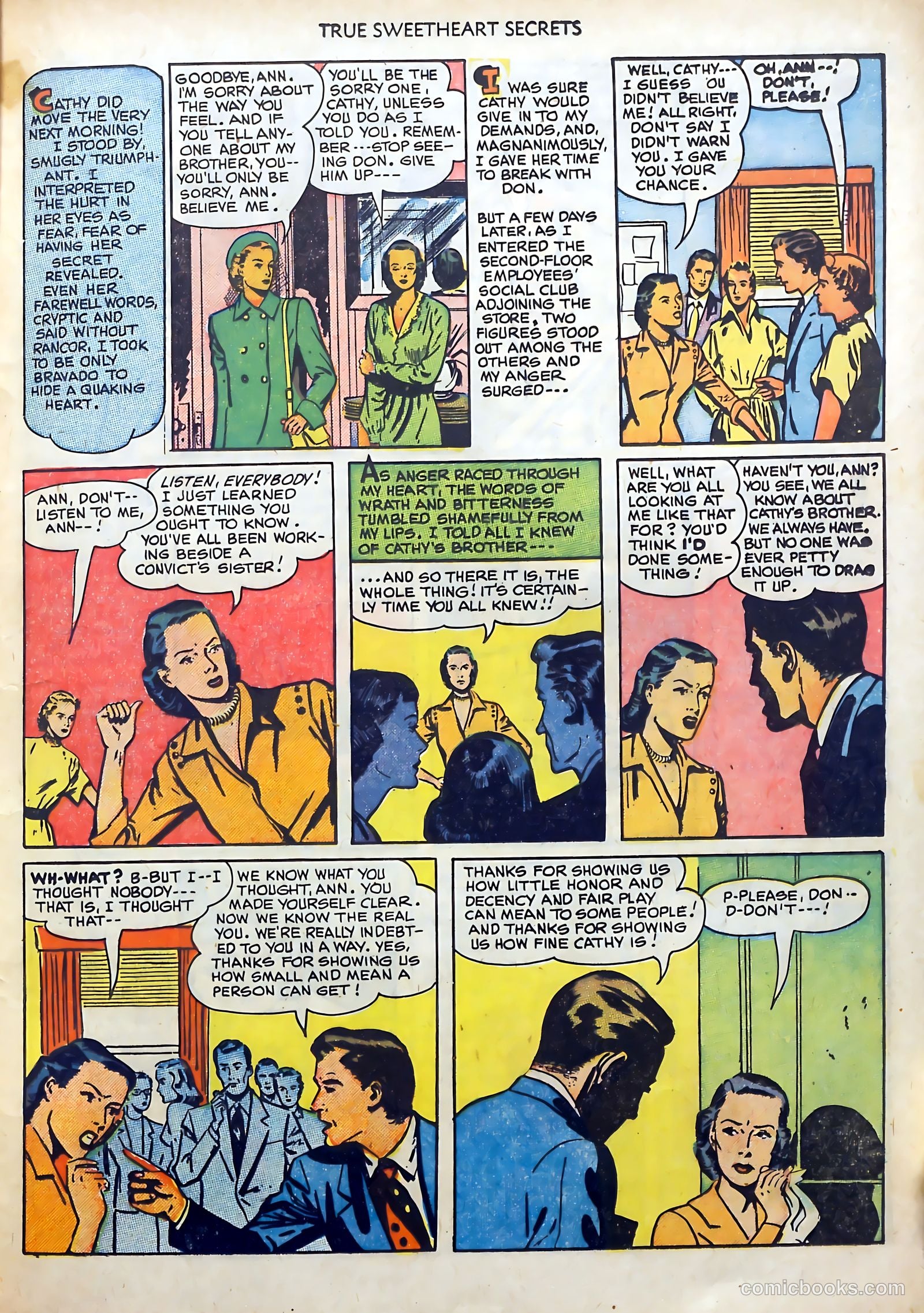 True Sweetheart Secrets #1 (1950) — page 21 of 36