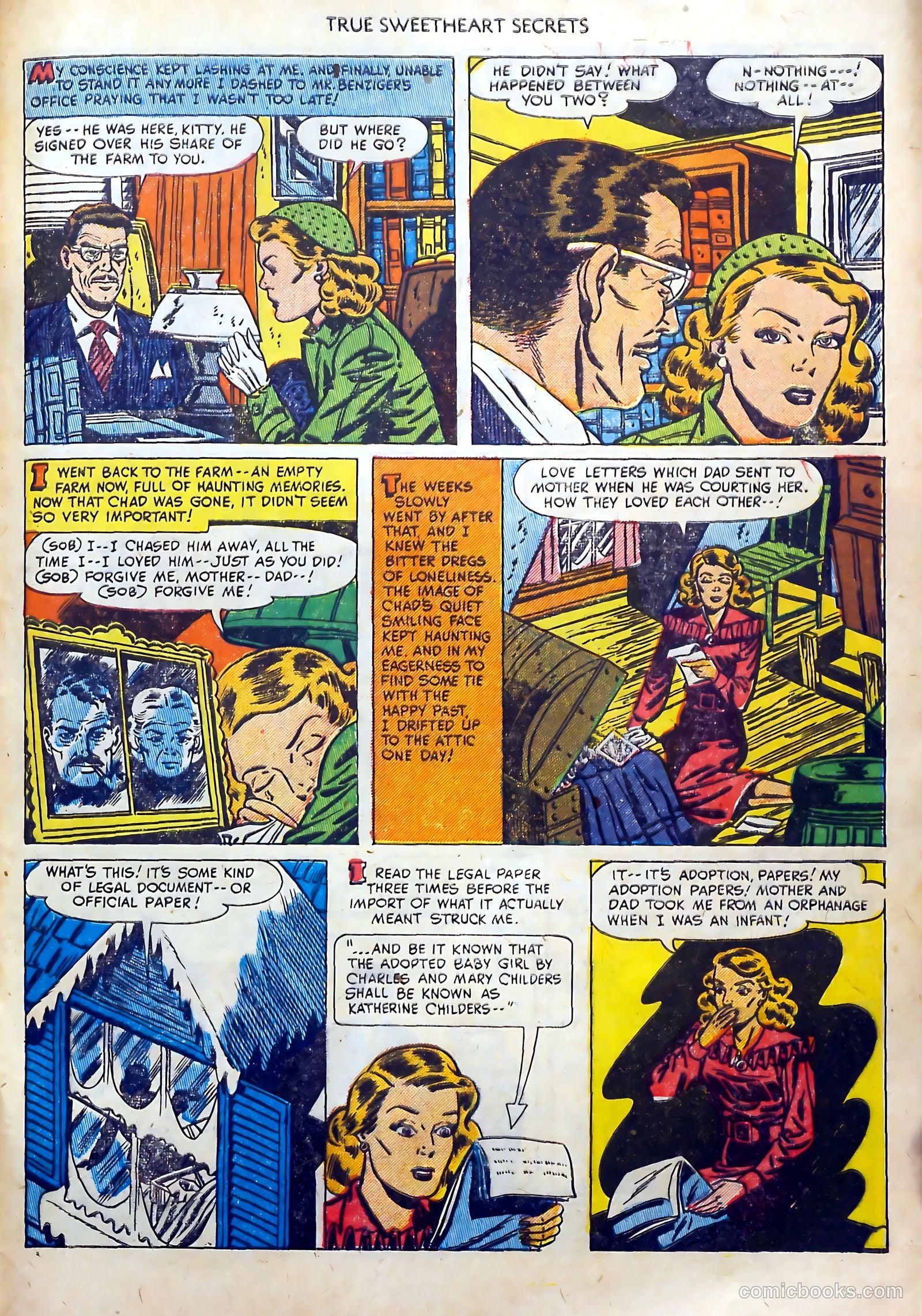 True Sweetheart Secrets #6 (1952) — page 33 of 36