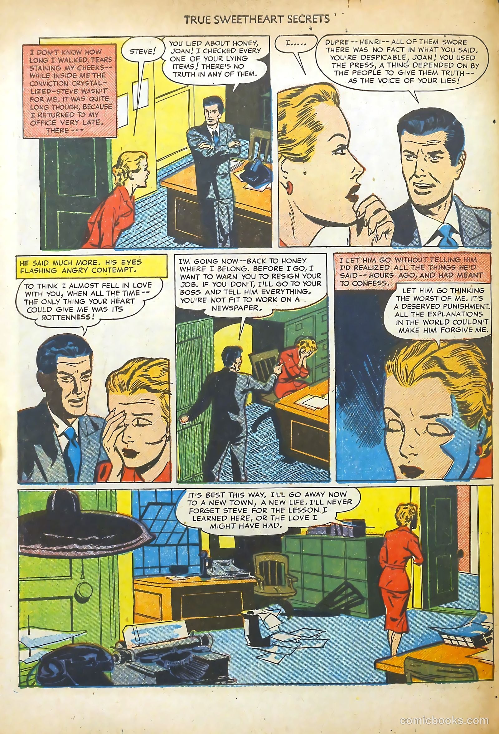 True Sweetheart Secrets #9 (1952) — page 34 of 36