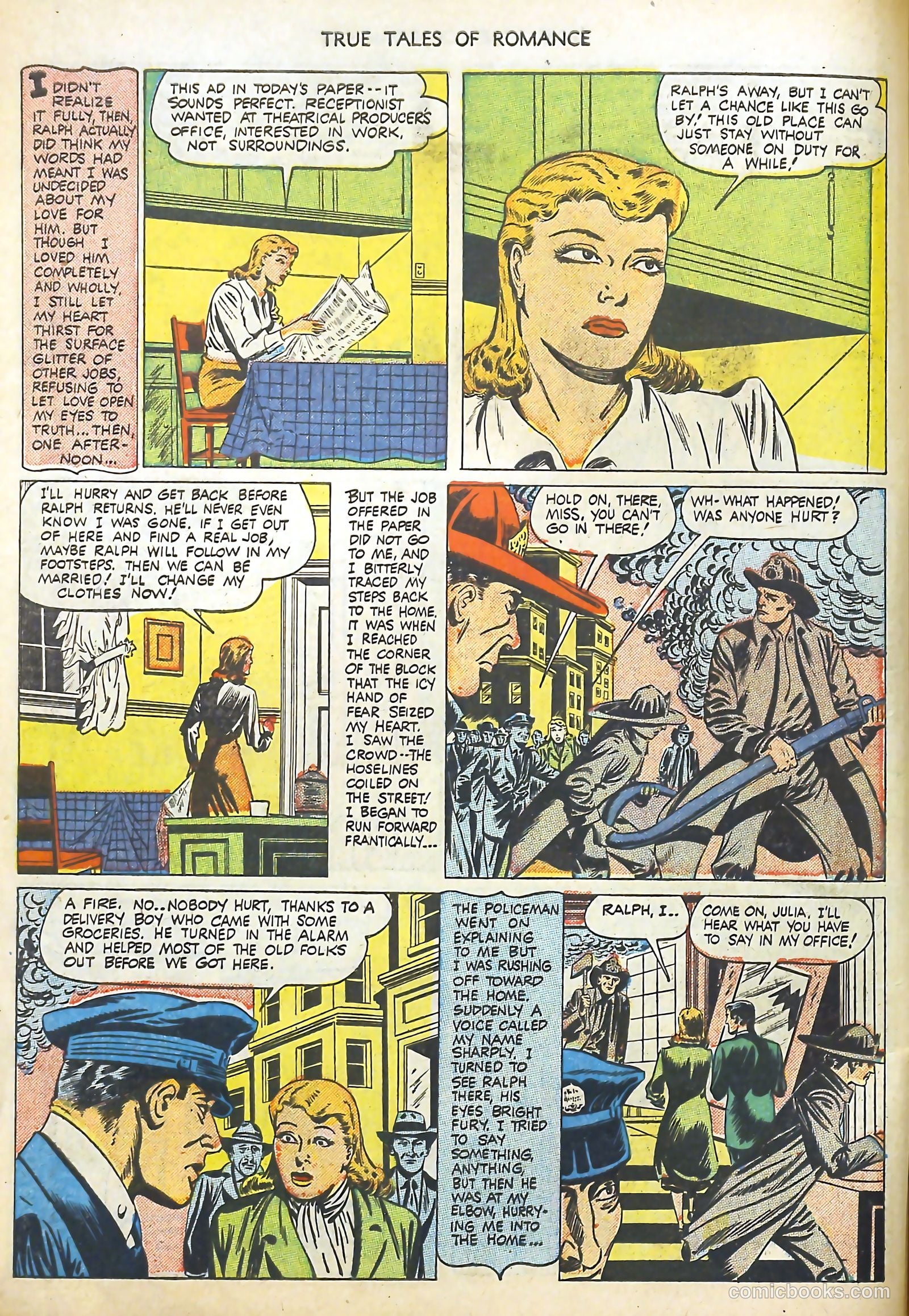 True Tales of Romance #4 (1950) — page 10 of 36