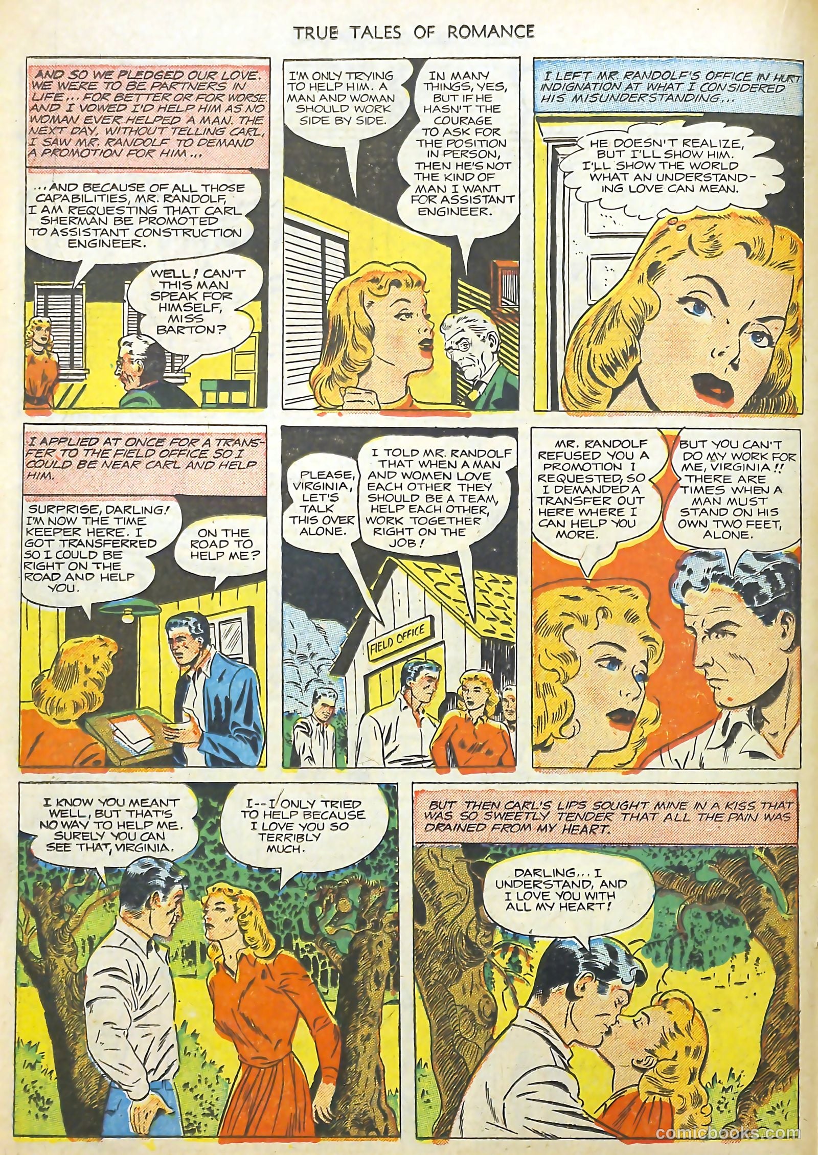 True Tales of Romance #4 (1950) — page 18 of 36
