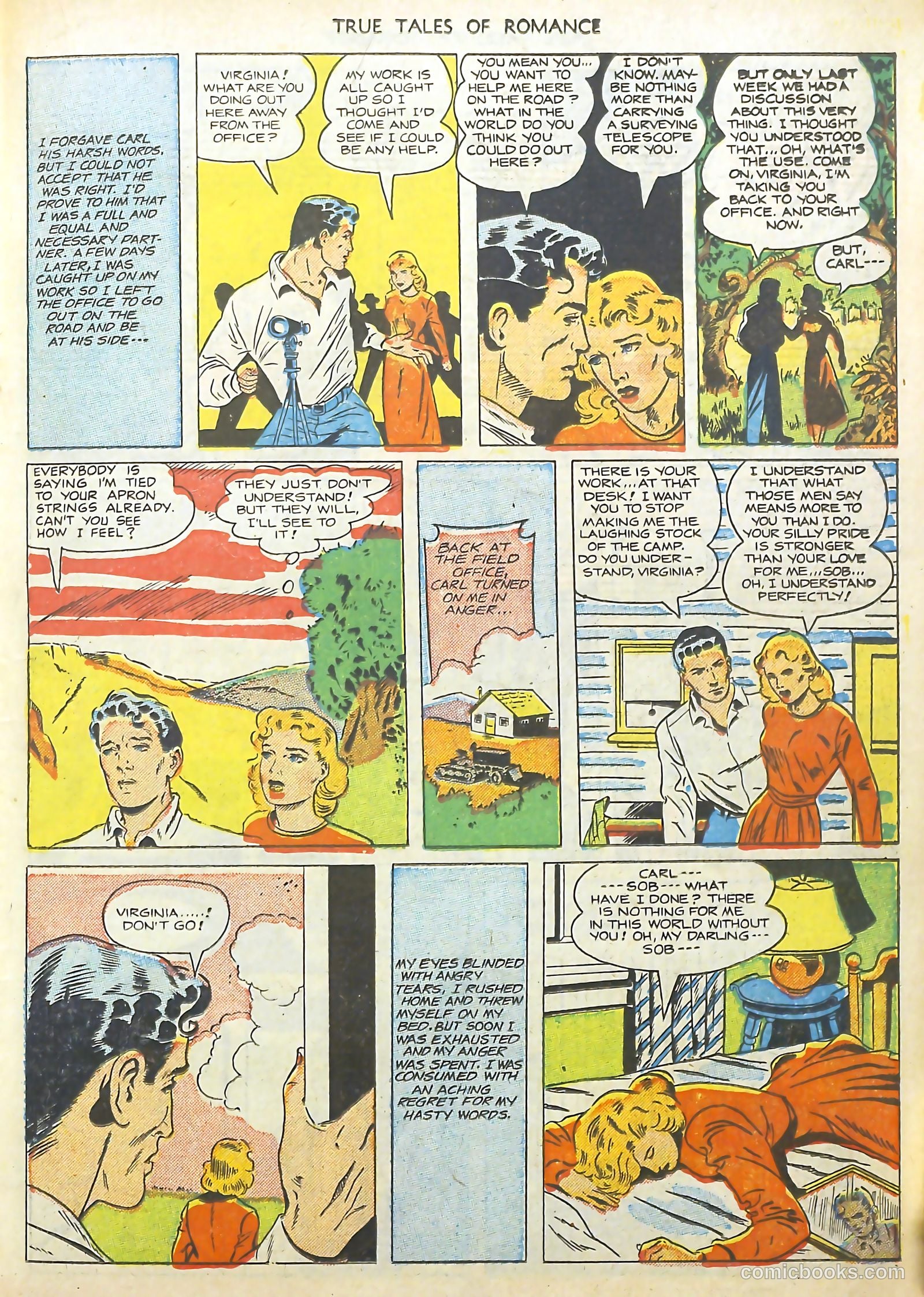 True Tales of Romance #4 (1950) — page 19 of 36