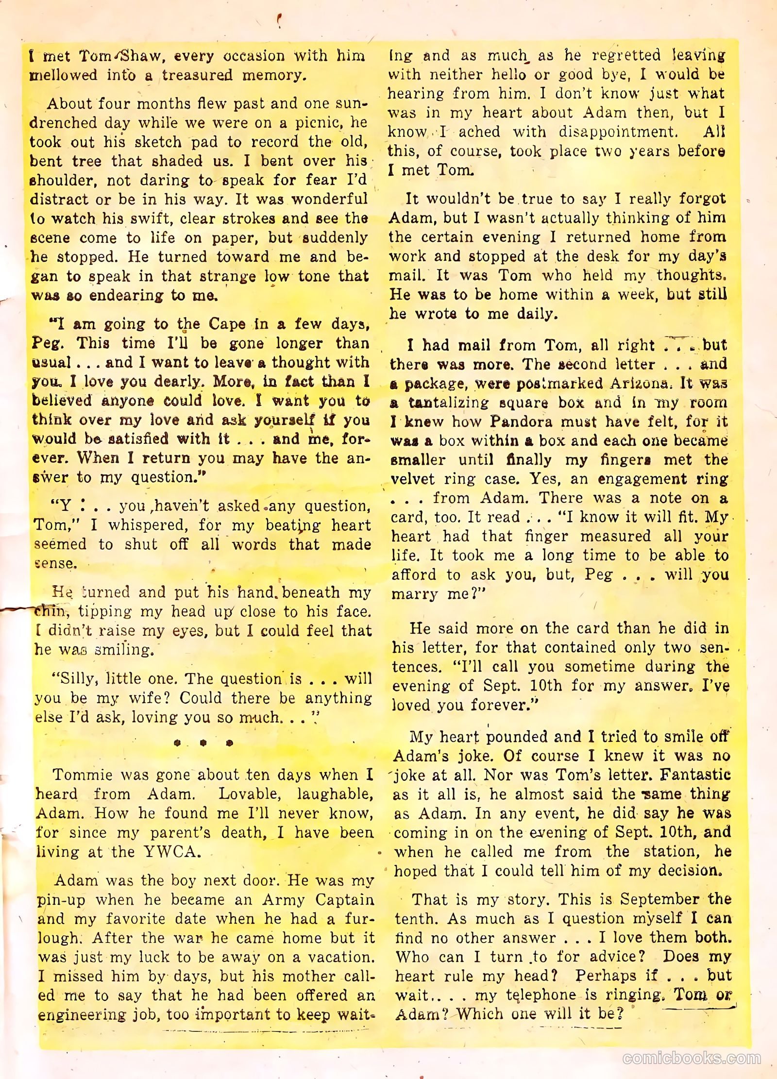 True-to-Life Romances #10 (1952) — page 23 of 36