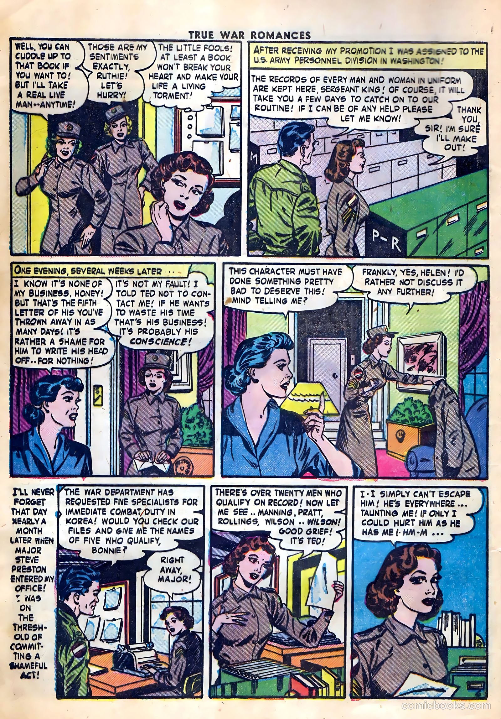 True War Romances #10 (1953) — page 8 of 36